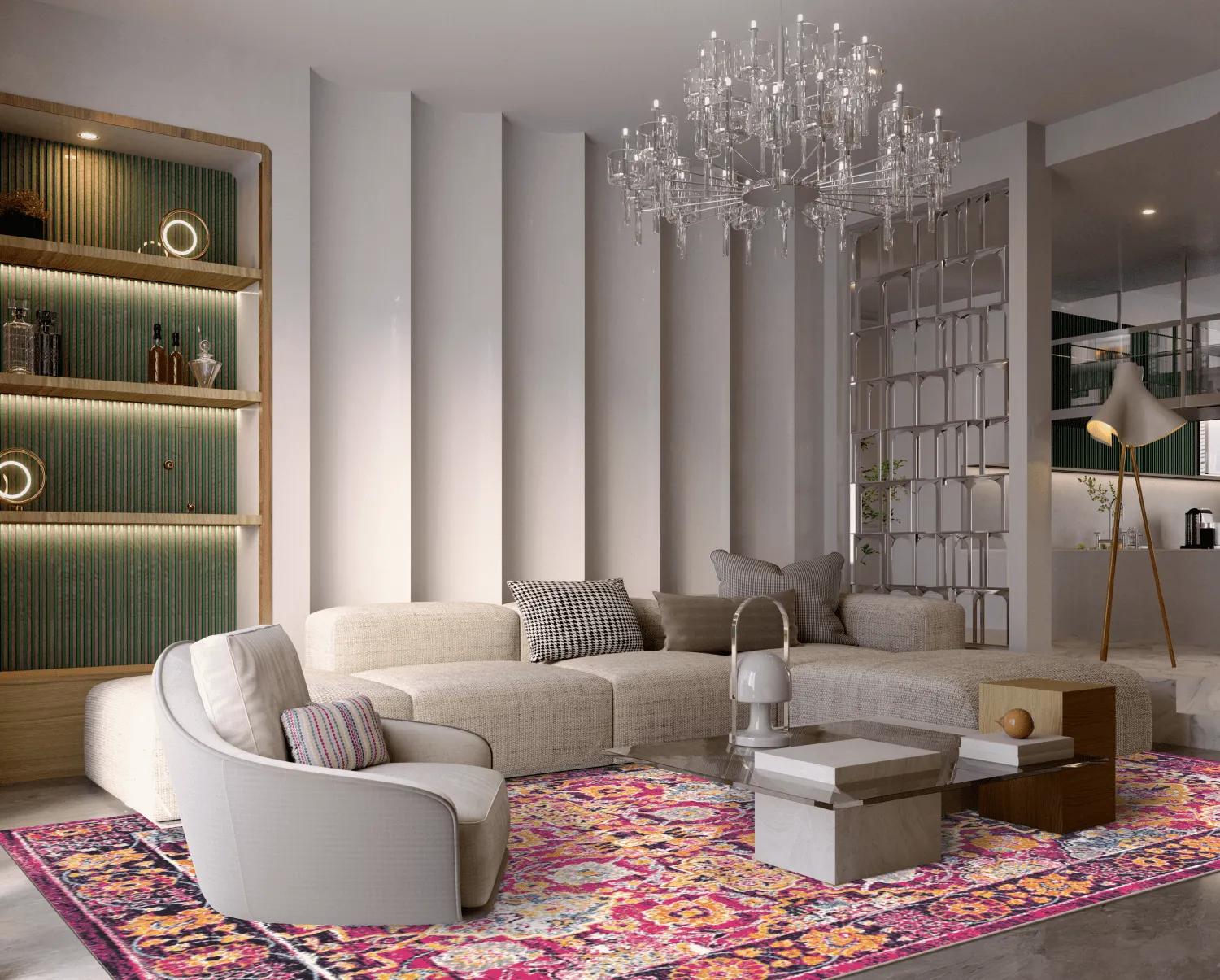Tappeto Wilton - Fernana (rosa/multi)