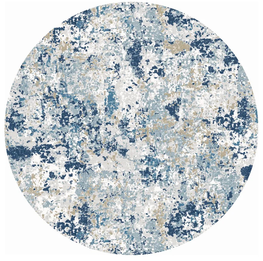 Tappeto rotondo - Hiboun (blu)