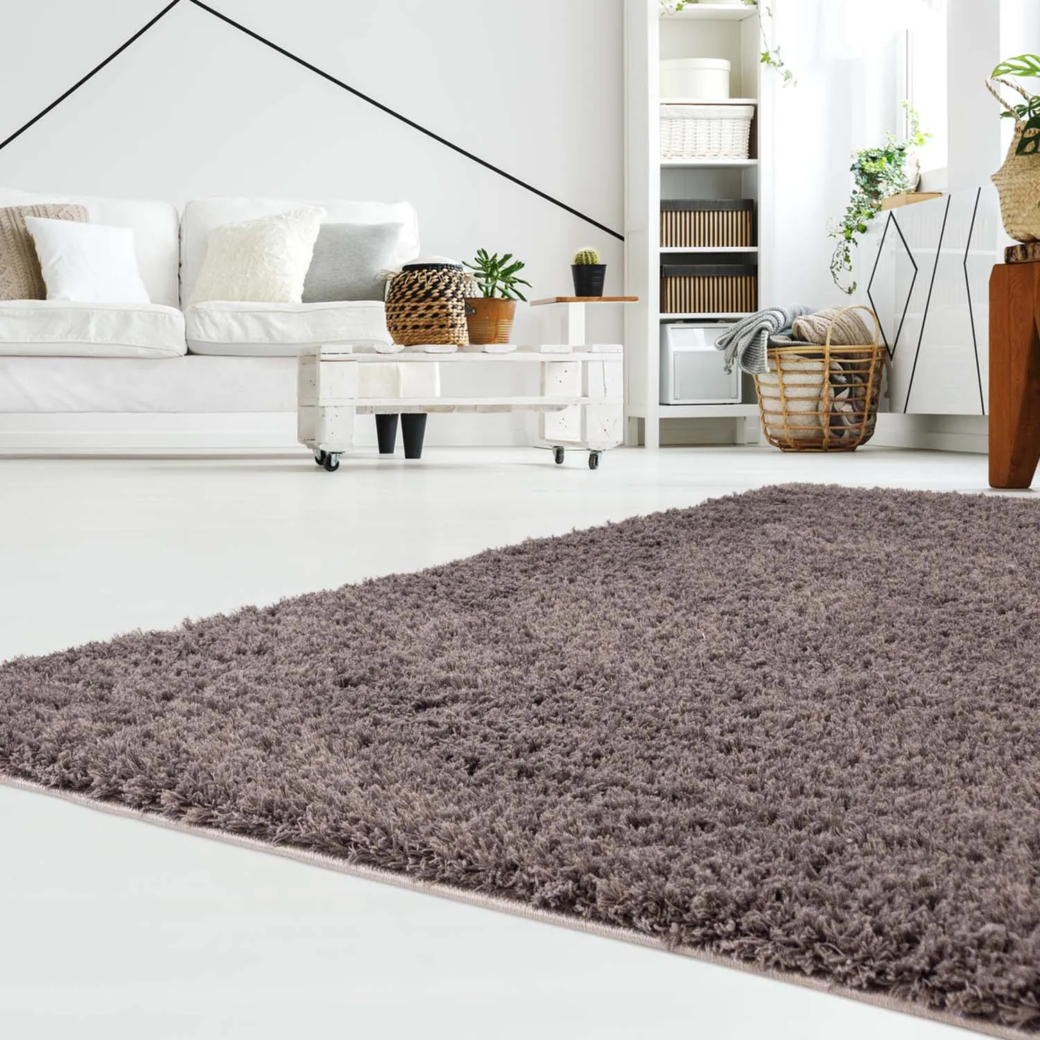 Tappeto A Pelo Lungo - Soft Shine (marrone)