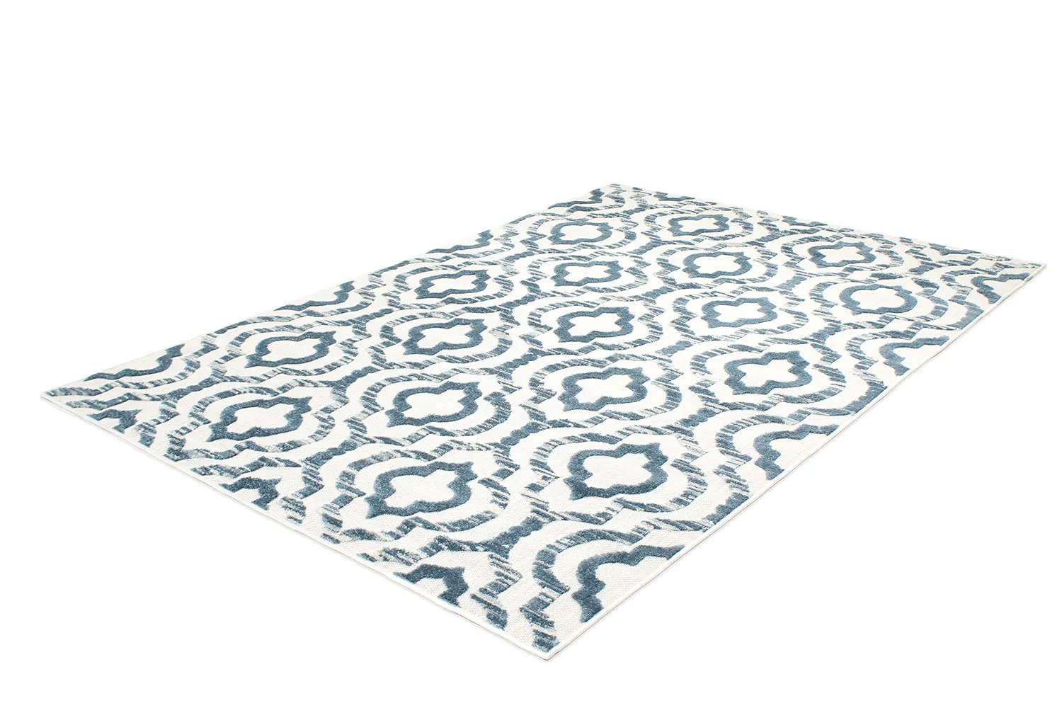 Shaggy Indoor-Outdoor - Trenton (bianco/blu)