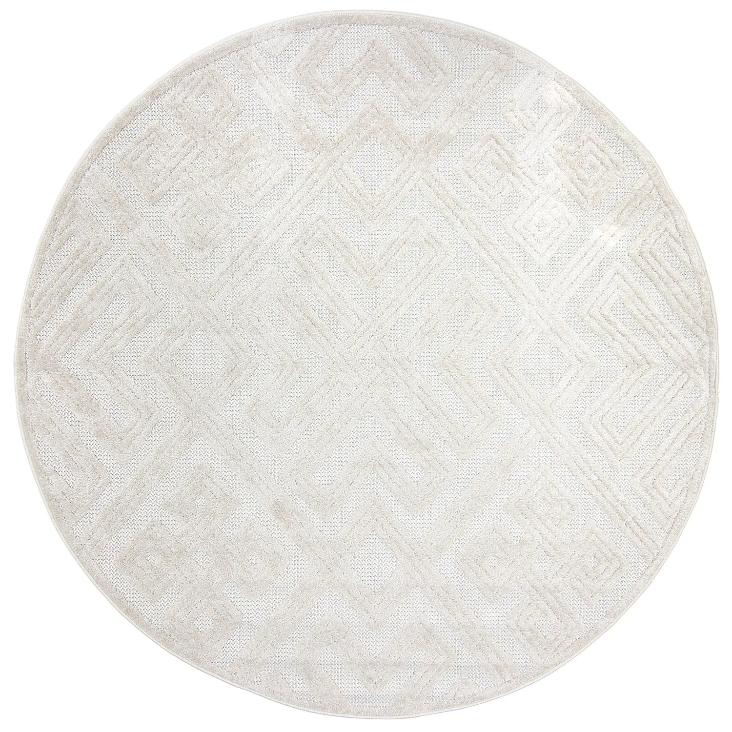 Tappeti rotondi - Indoor/Outdoor Shirley (cream)