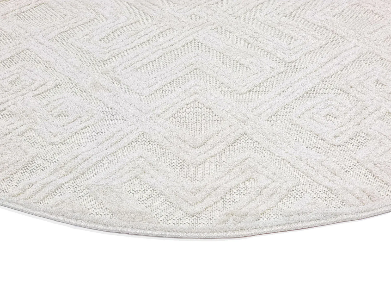 Tappeti rotondi - Indoor/Outdoor Shirley (cream)