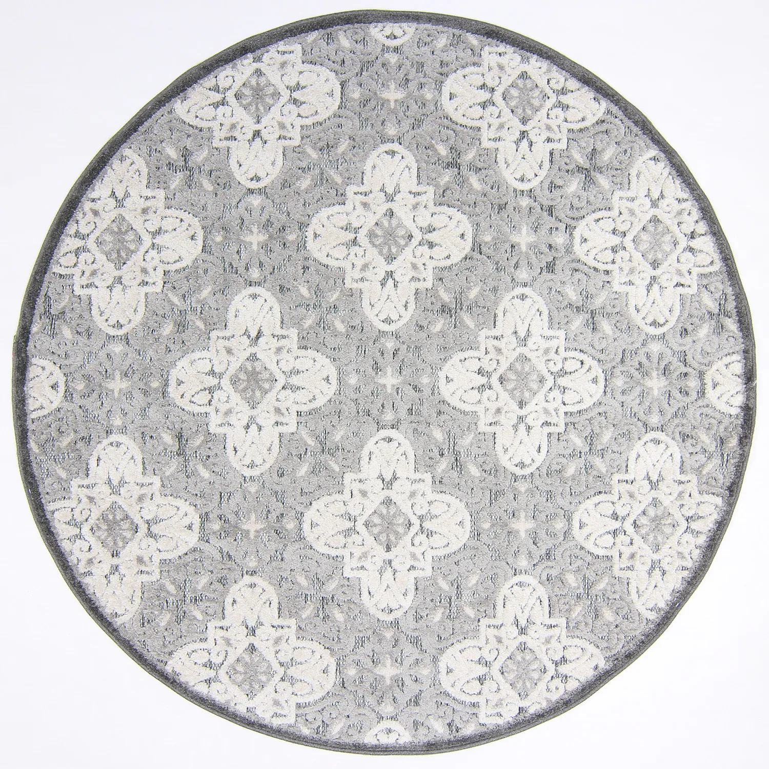 Tappeti rotondi - Indoor/Outdoor Hampton (grigio)