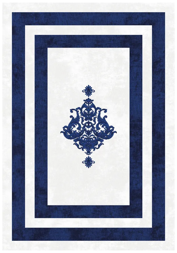 Tappeto Wilton - Soros (blu/bianco)