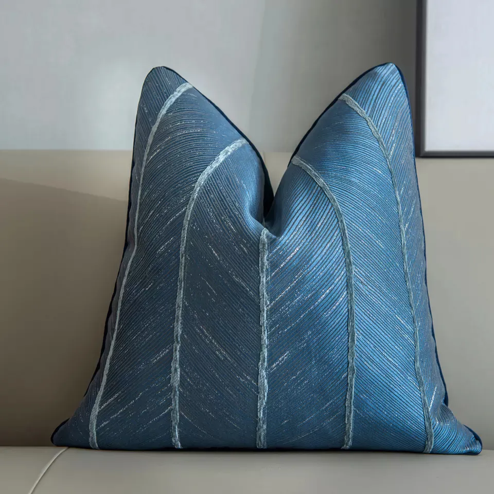Federa - Striped Design 45 x 45 cm (blu)