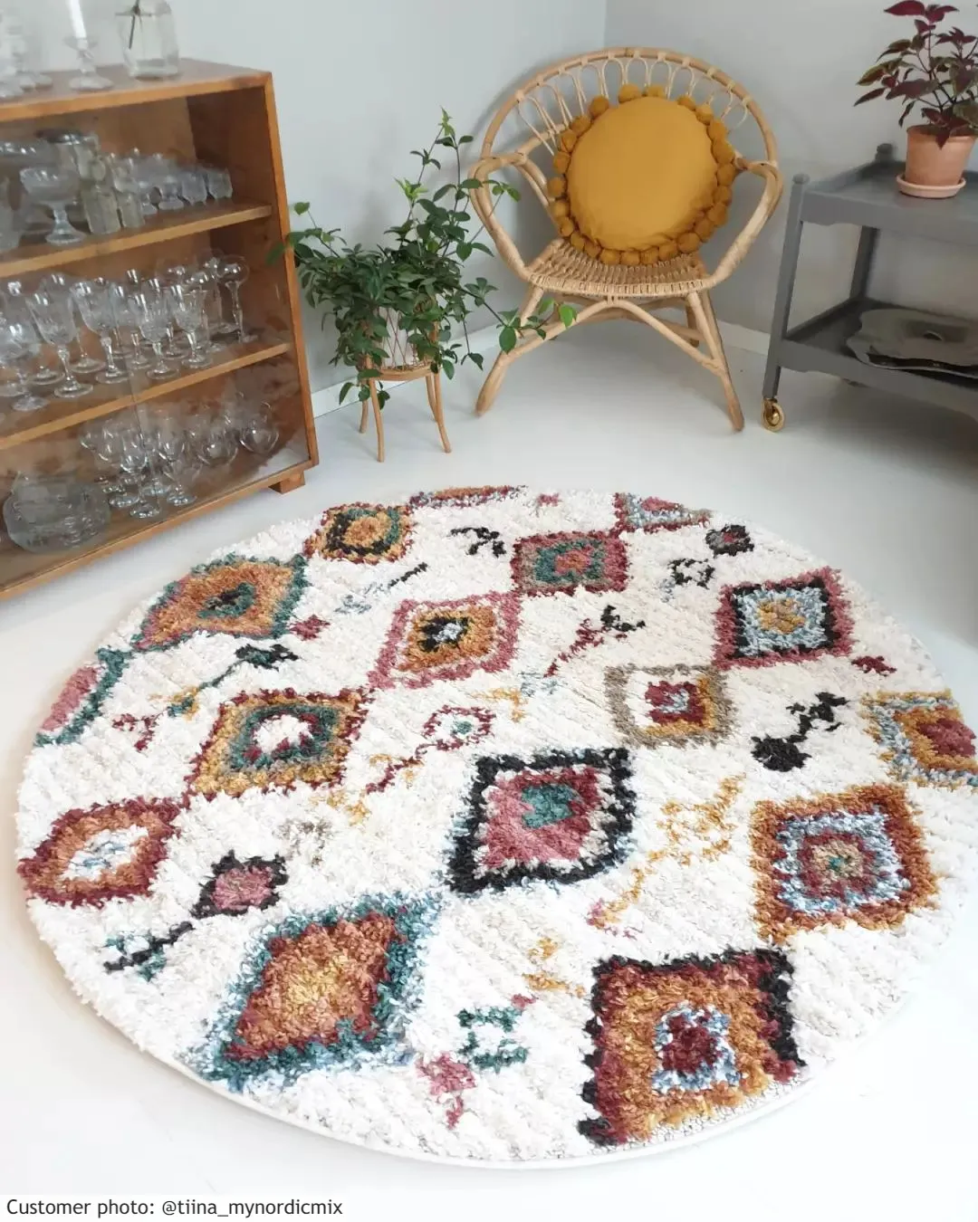 Tappeti rotondi - Sezze (beige/multi)