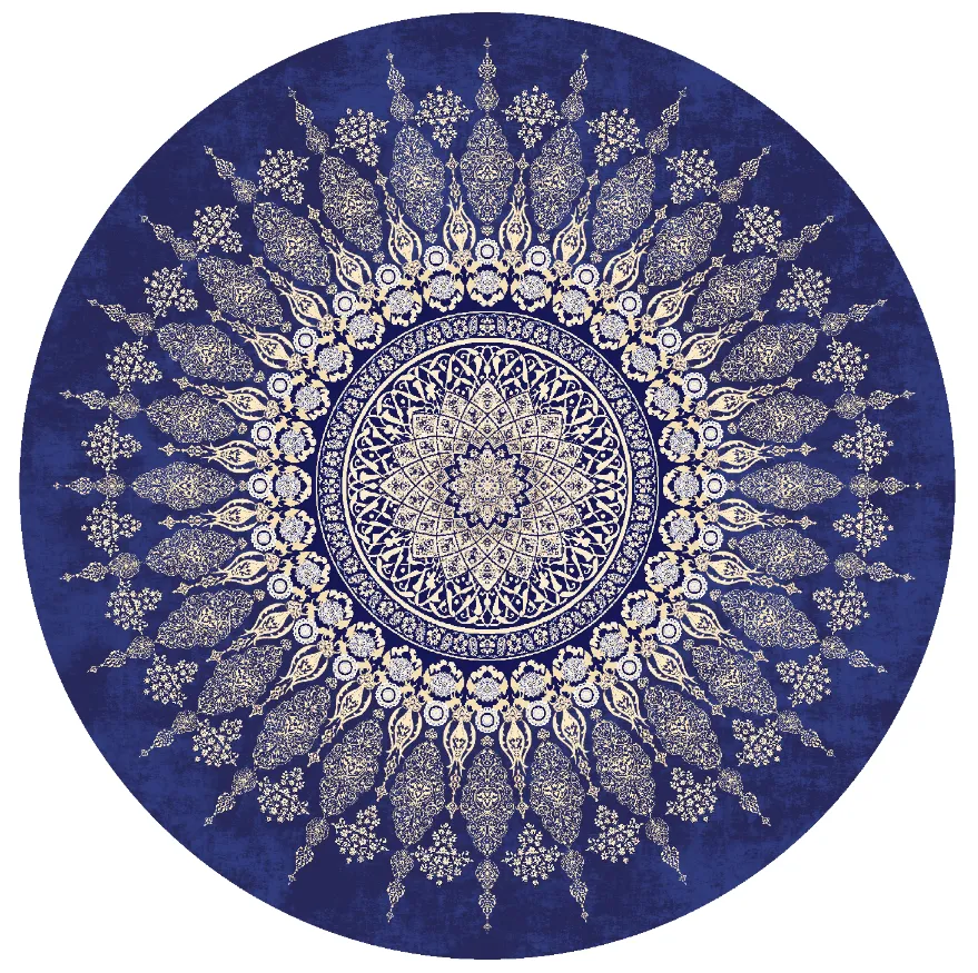 Tappeto rotondo - Sandrigo (blu/beige)