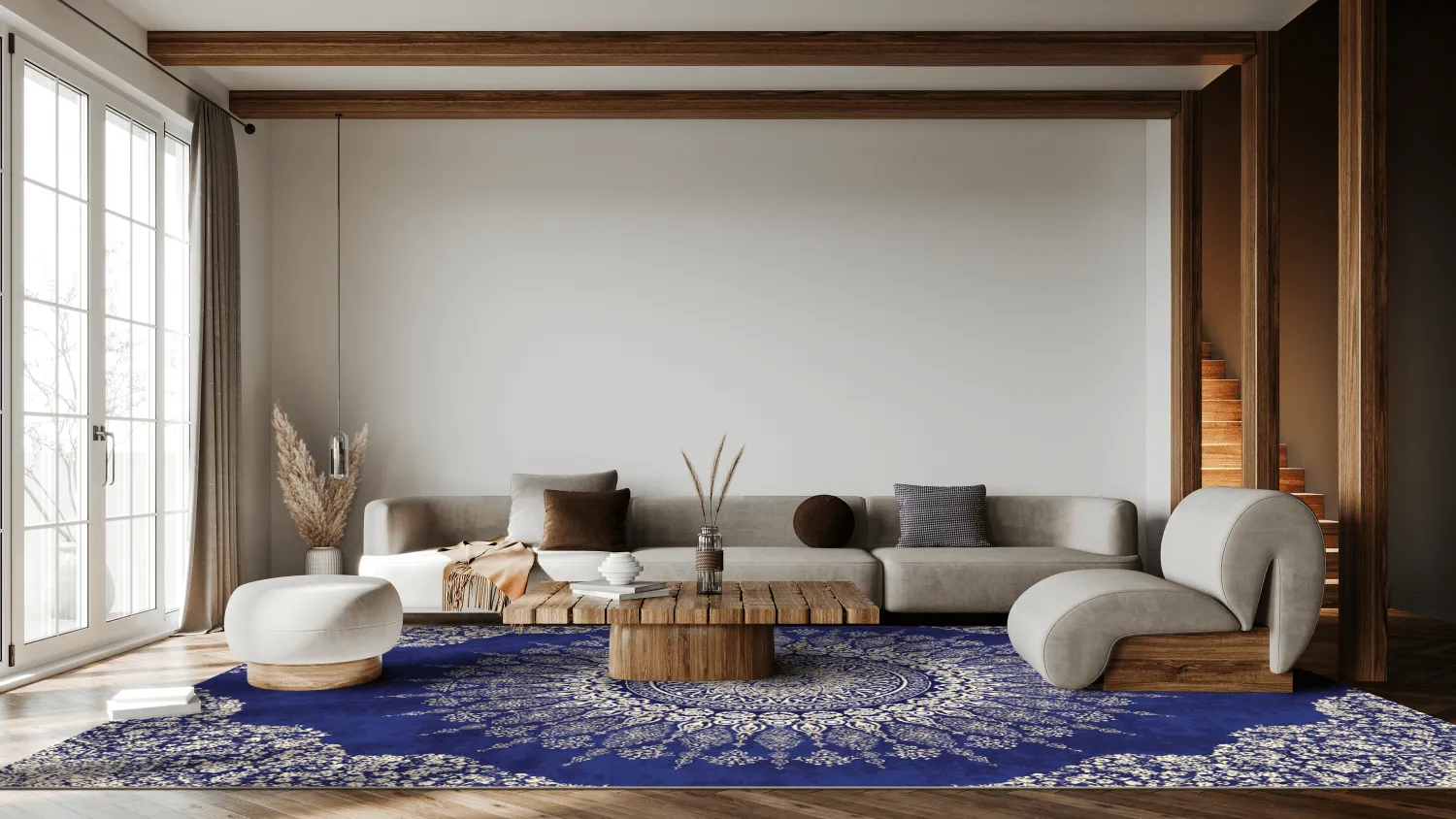 Tappeto Wilton - Sandrigo (blu/beige)