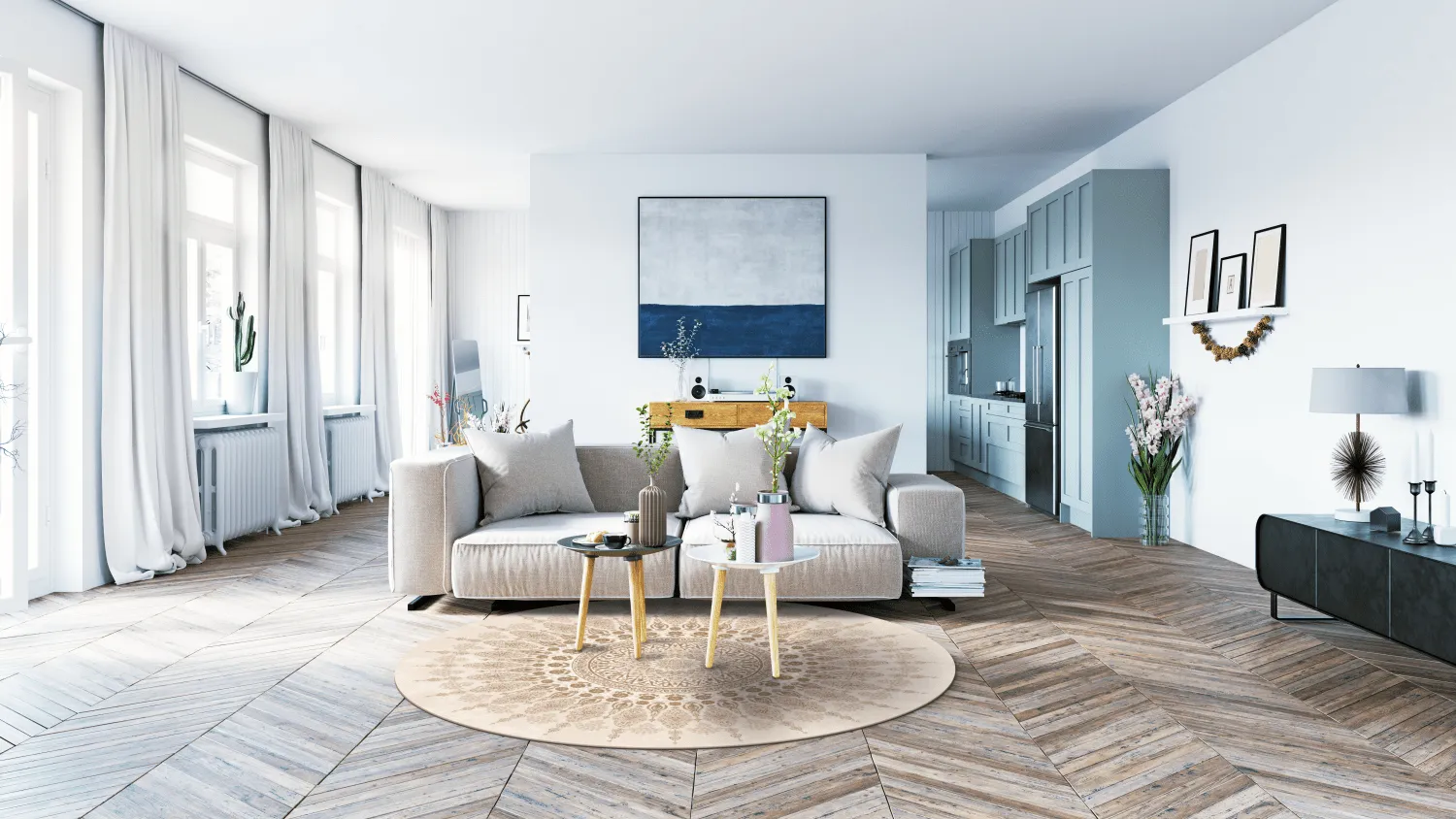 Tappeto rotondo - Sandrigo (beige)