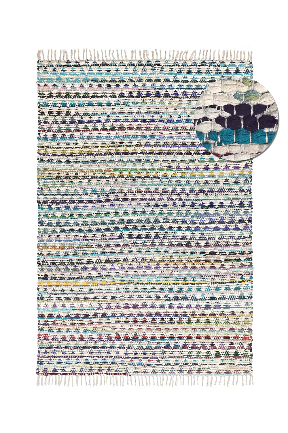 Tappeto Di Stracci - Lindby (blu/multiplo)