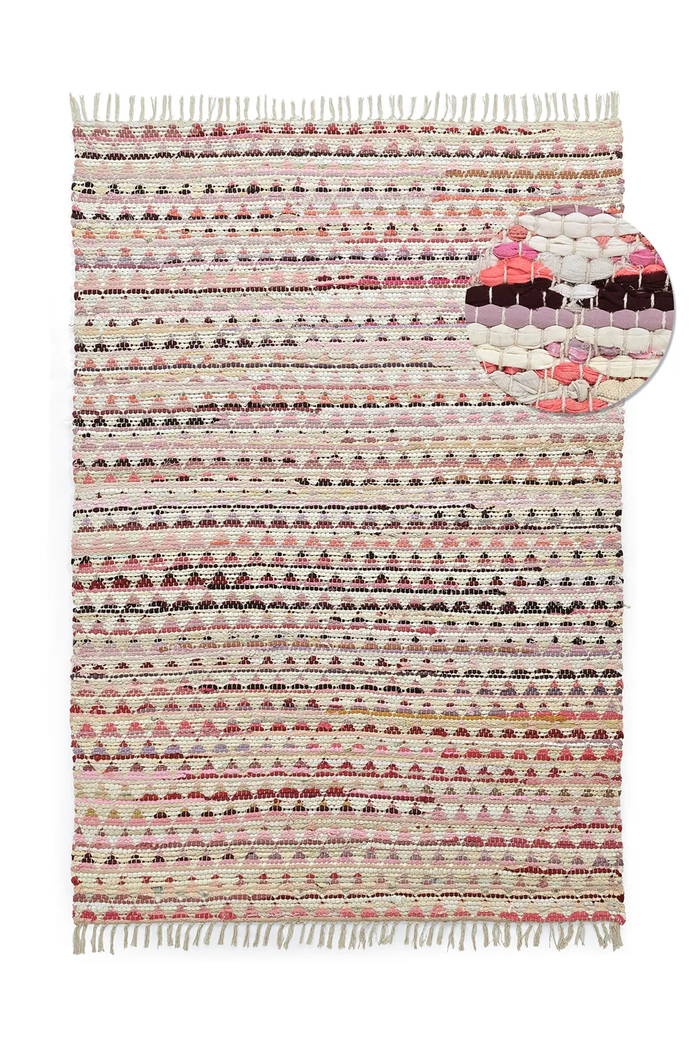 Tappeto Di Stracci - Lindby (rosa/multiplo)