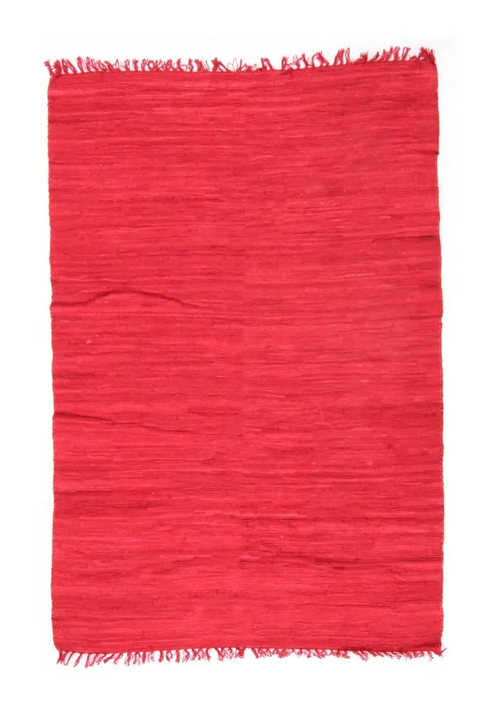 Tappeto Di Stracci - Silje (rosso)
