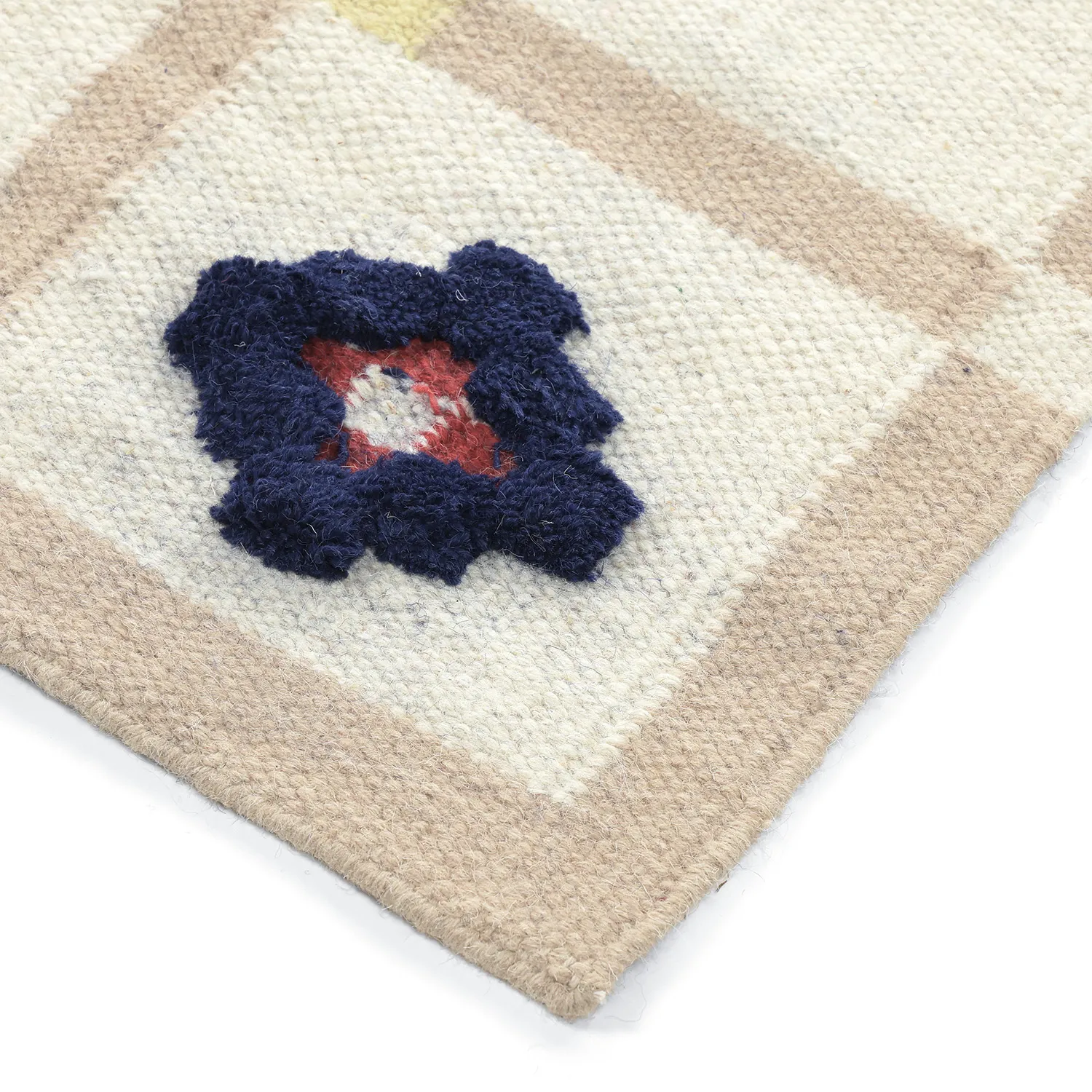 Tappeto In Lana - Lausanne Flatweave Tufted Premium (bianco/beige)