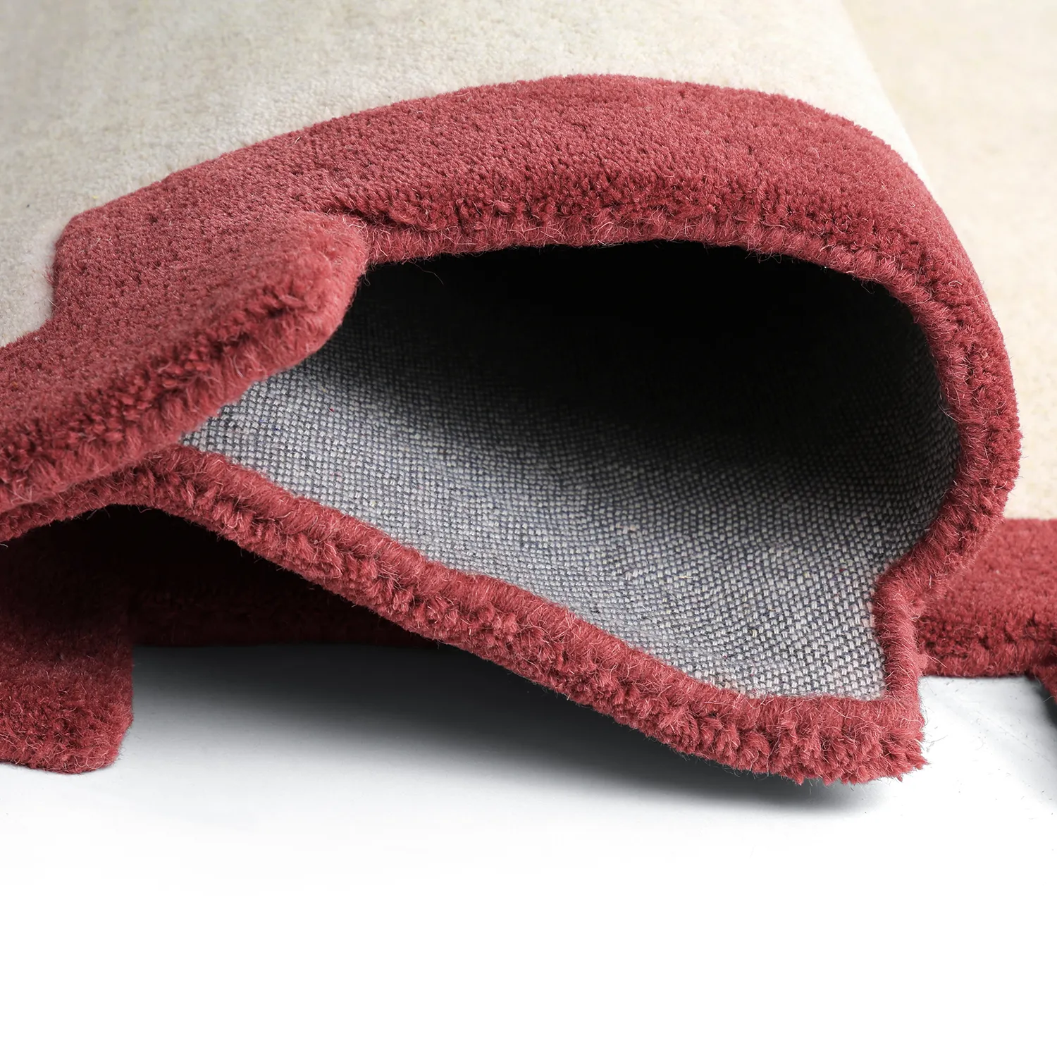Tappeto In Lana - Agra Hand Tufted Wool Premium (crema/rosso)