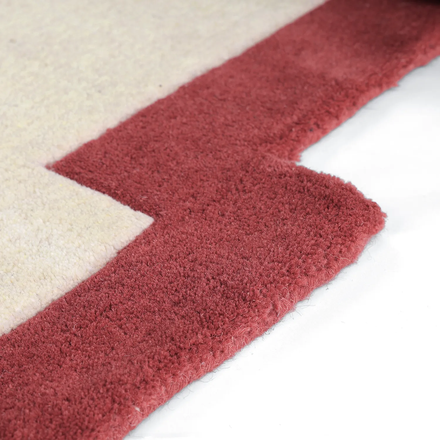 Tappeto In Lana - Agra Hand Tufted Wool Premium (crema/rosso)