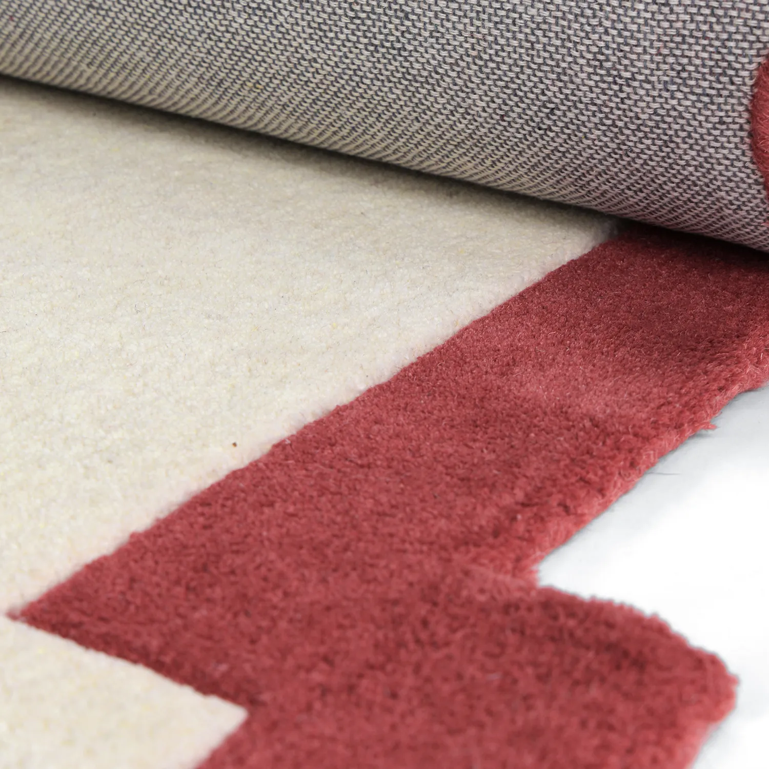 Tappeto In Lana - Agra Hand Tufted Wool Premium (crema/rosso)