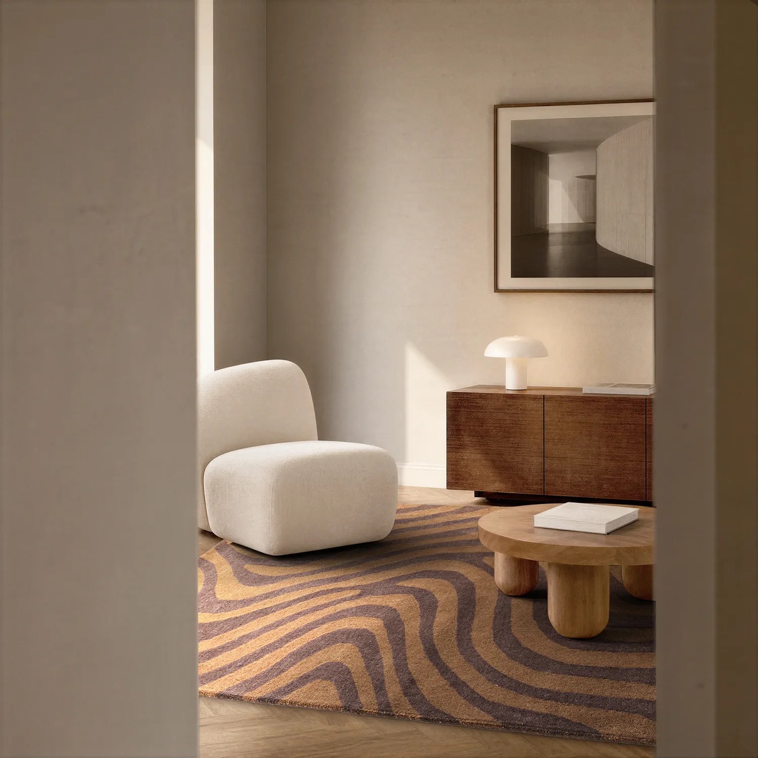 Tappeto In Lana - Aiz Hand Tufted Wool Premium (marrone)