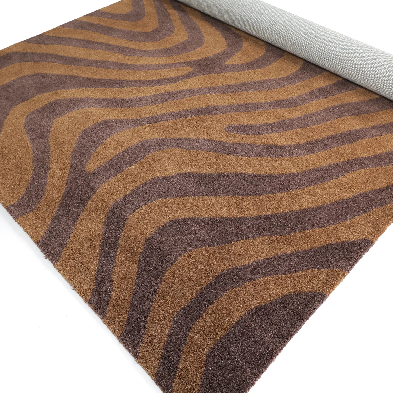 Tappeto In Lana - Aiz Hand Tufted Wool Premium (marrone)