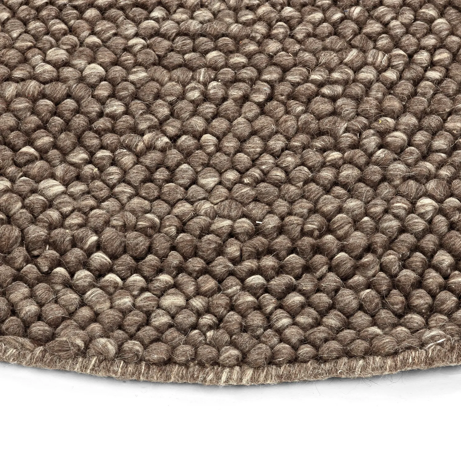 Tappeto rotondo - Avafors Wool Bubble (marrone/beige)