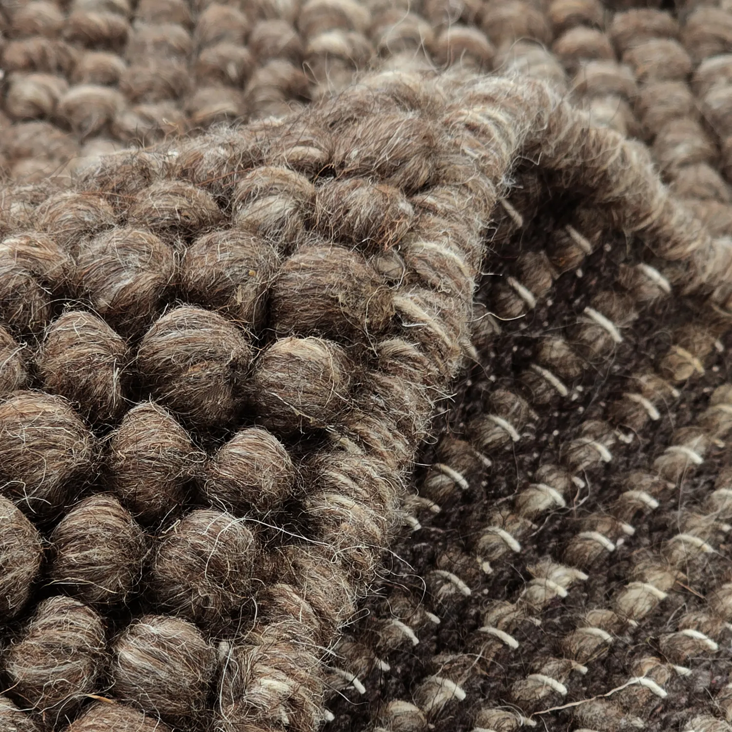 Tappeto rotondo - Avafors Wool Bubble (marrone/beige)