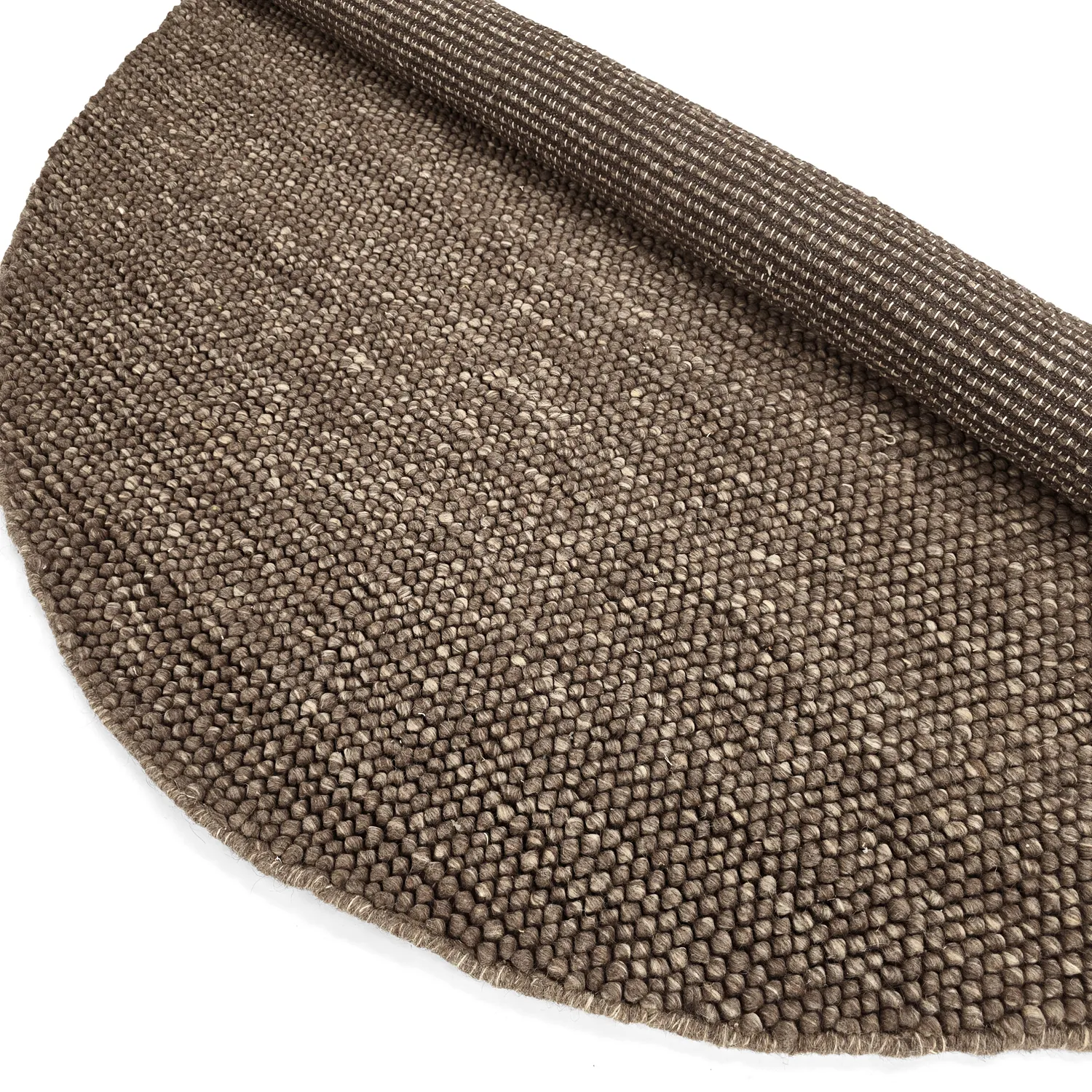 Tappeto rotondo - Avafors Wool Bubble (marrone/beige)