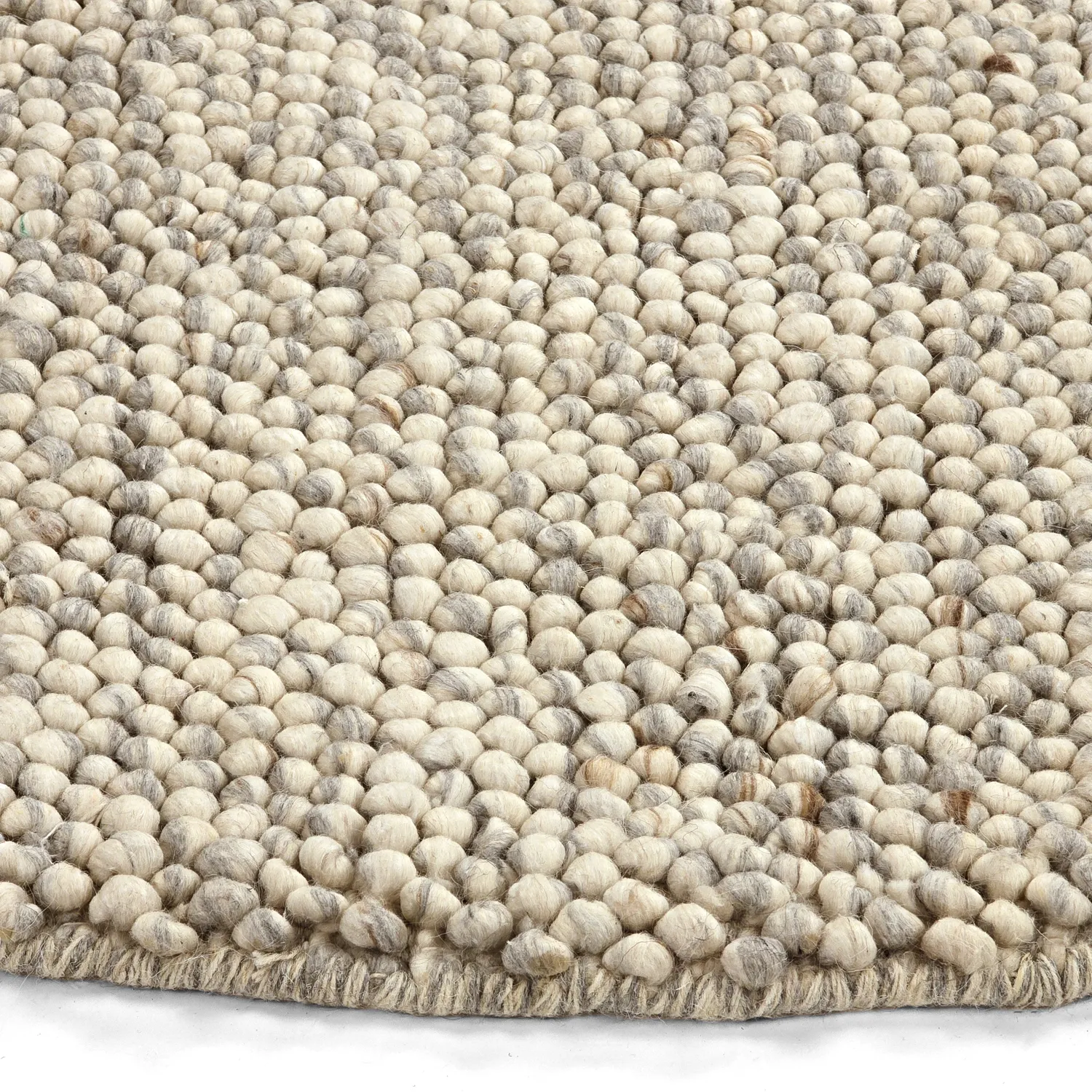 Tappeto rotondo - Avafors Wool Bubble (grigio/beige)