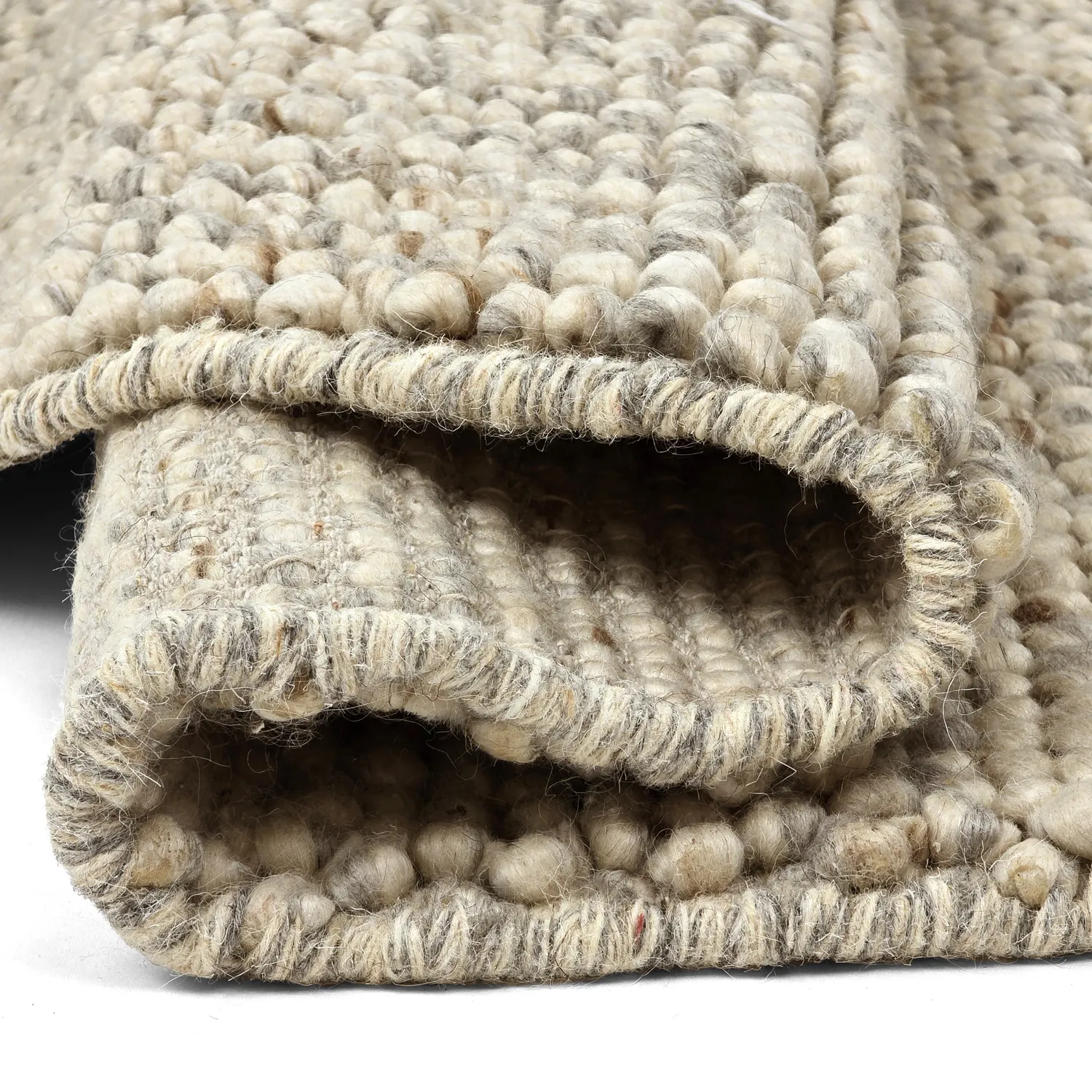 Tappeto rotondo - Avafors Wool Bubble (grigio/beige)