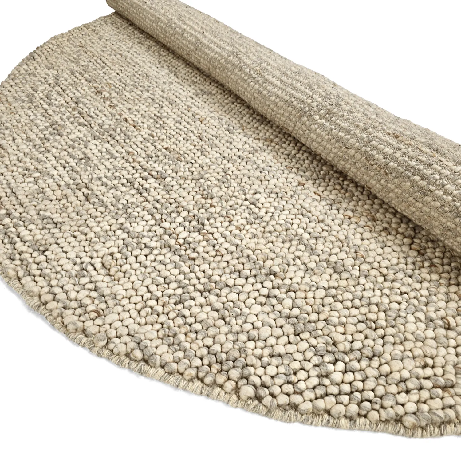 Tappeto rotondo - Avafors Wool Bubble (grigio/beige)