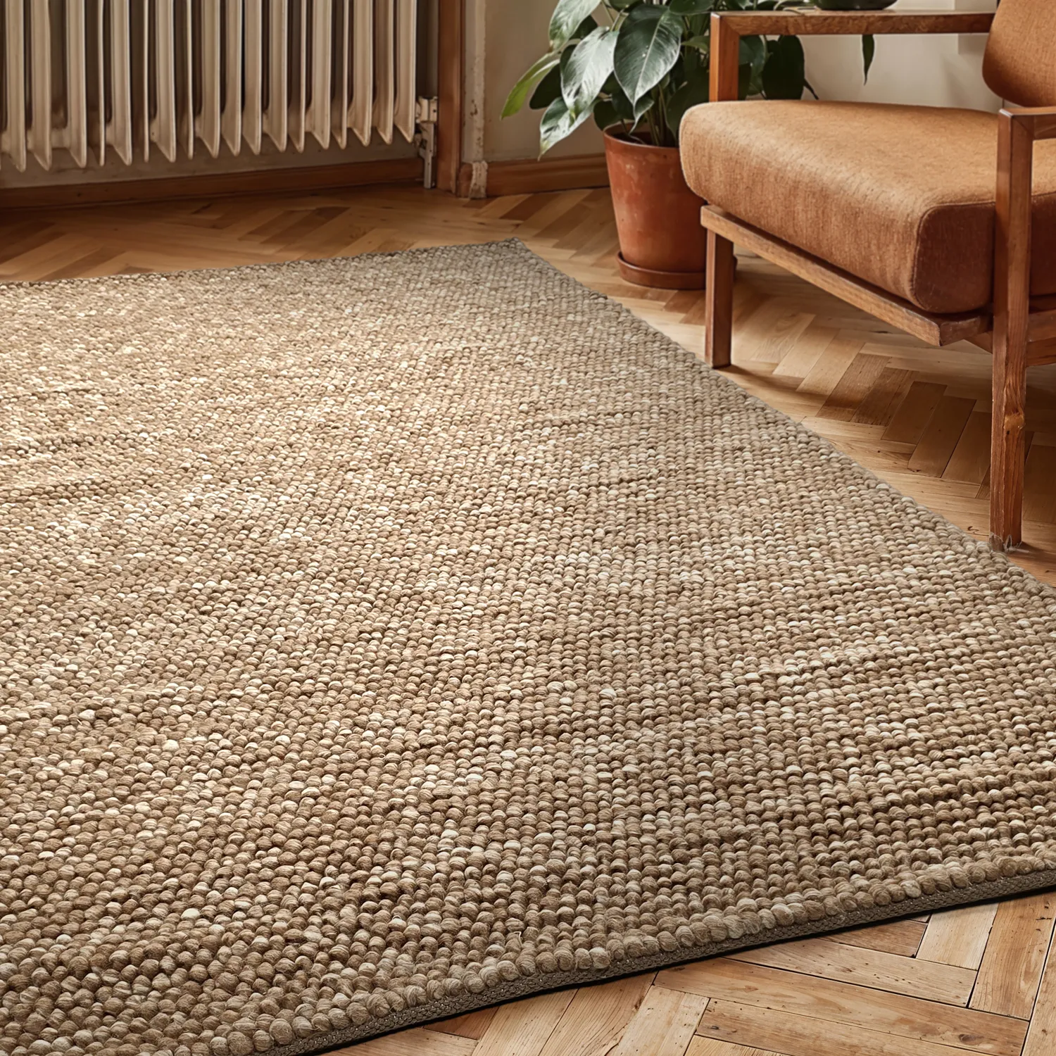 Tappeto In Lana - Avafors Wool Bubble (marrone chiaro/bianco)