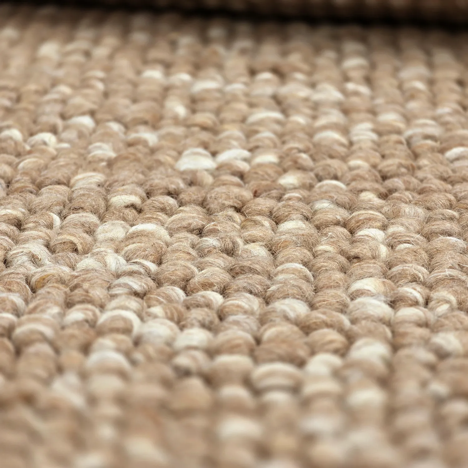 Tappeto rotondo - Avafors Wool Bubble (marrone chiaro/bianco)