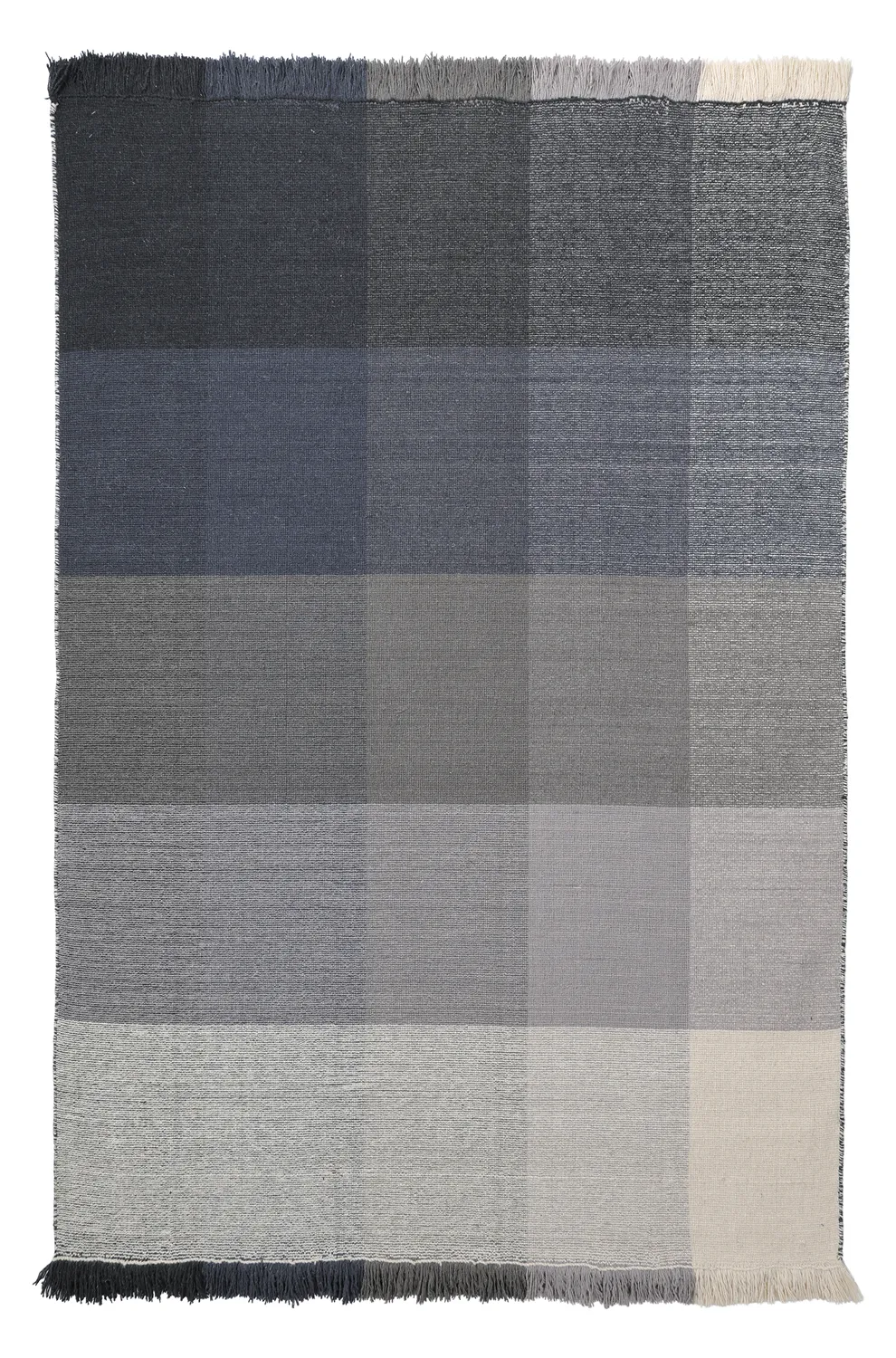 Tappeto In Lana - Chaves (blu/grigio/bianco)