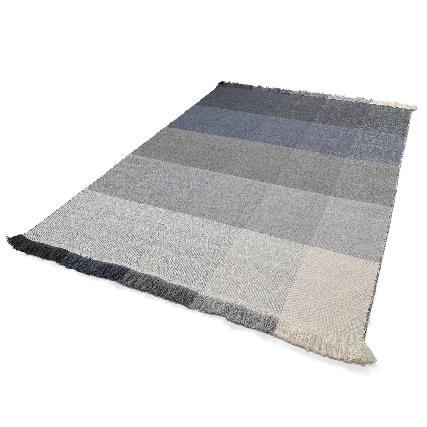 Tappeto In Lana - Chaves (blu/grigio/bianco)