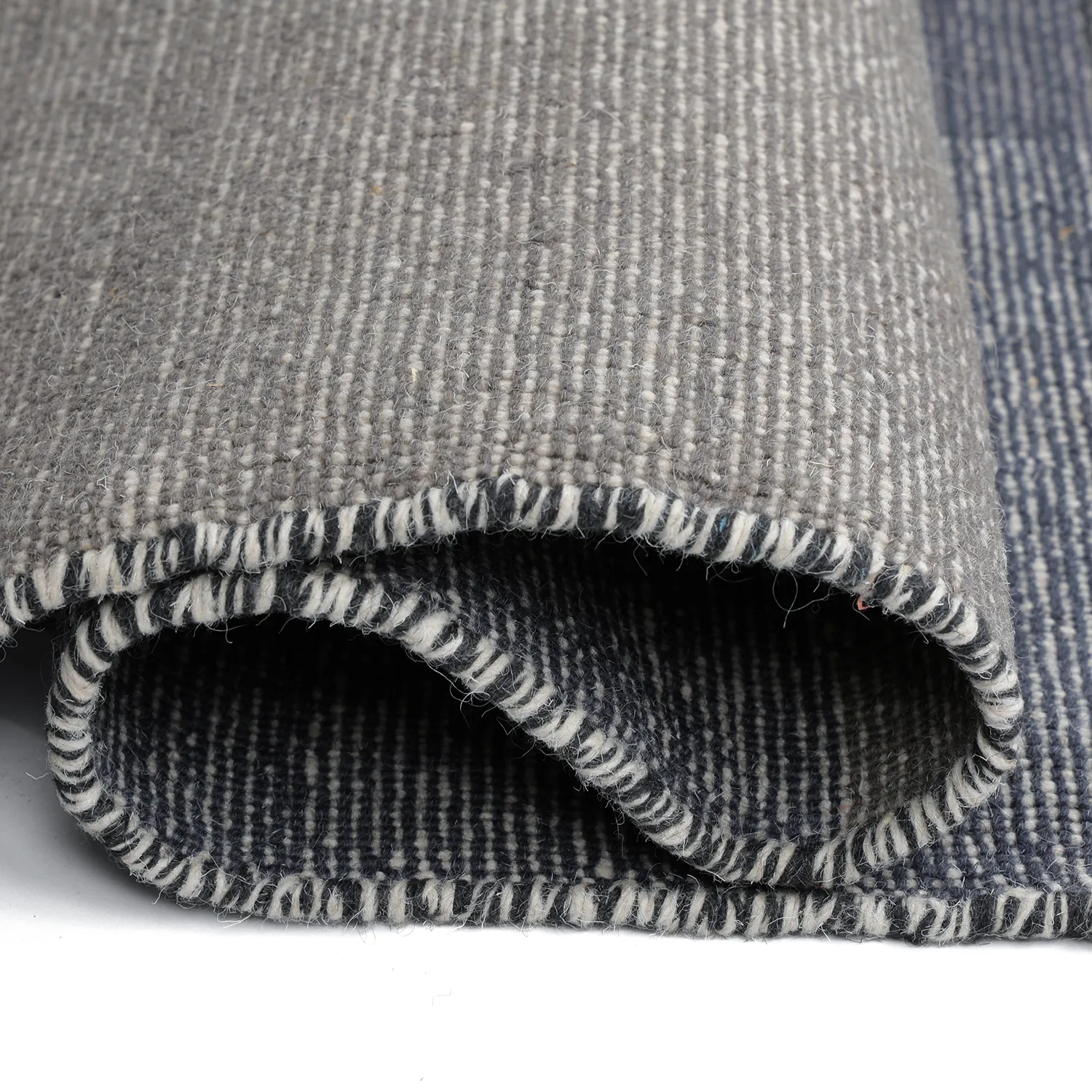 Tappeto In Lana - Chaves (blu/grigio/bianco)