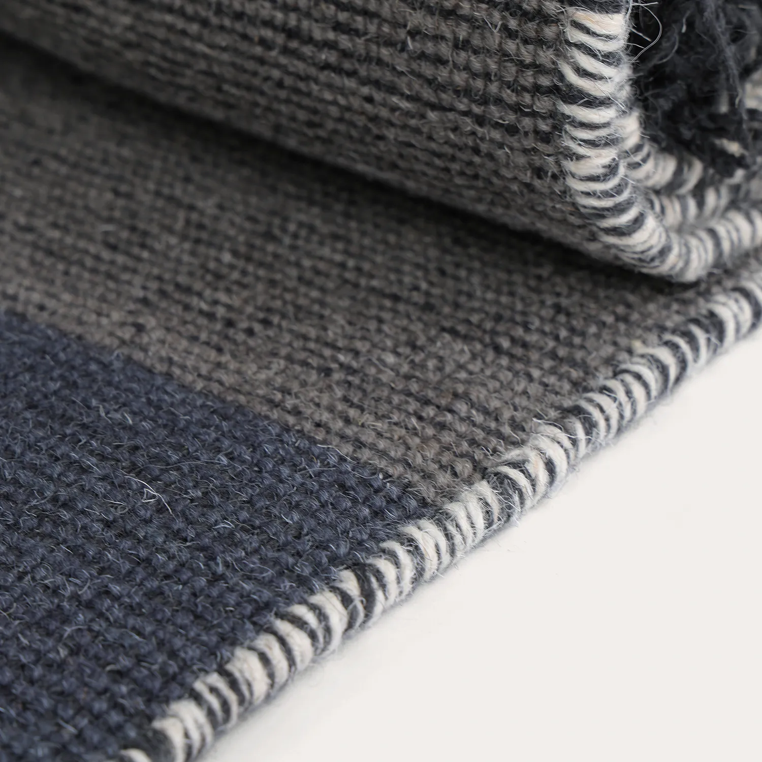 Tappeto In Lana - Chaves (blu/grigio/bianco)