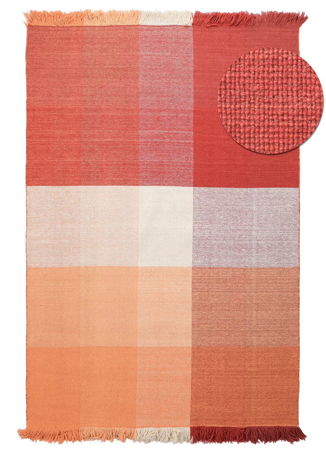 Tappeto In Lana - Chaves (rosso/arancione)