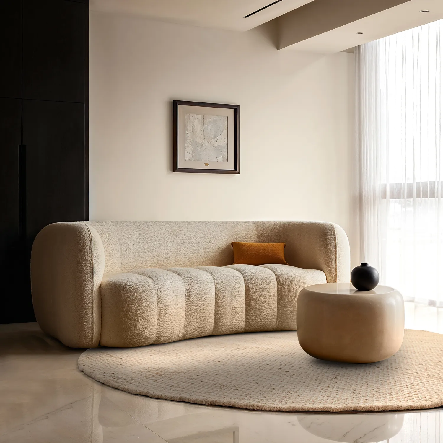 Tappeto rotondo - Coastal (beige)