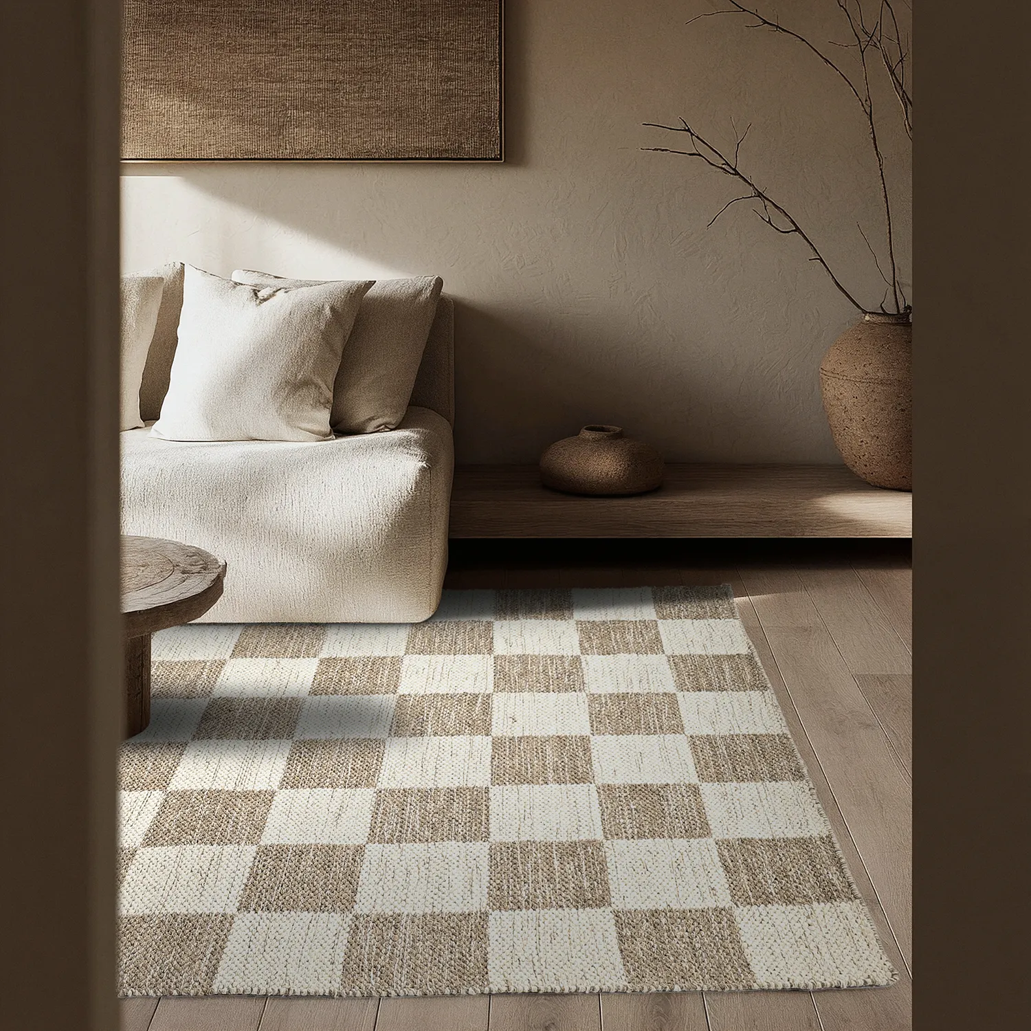 Tappeto In Lana - Dundee (beige/bianco)