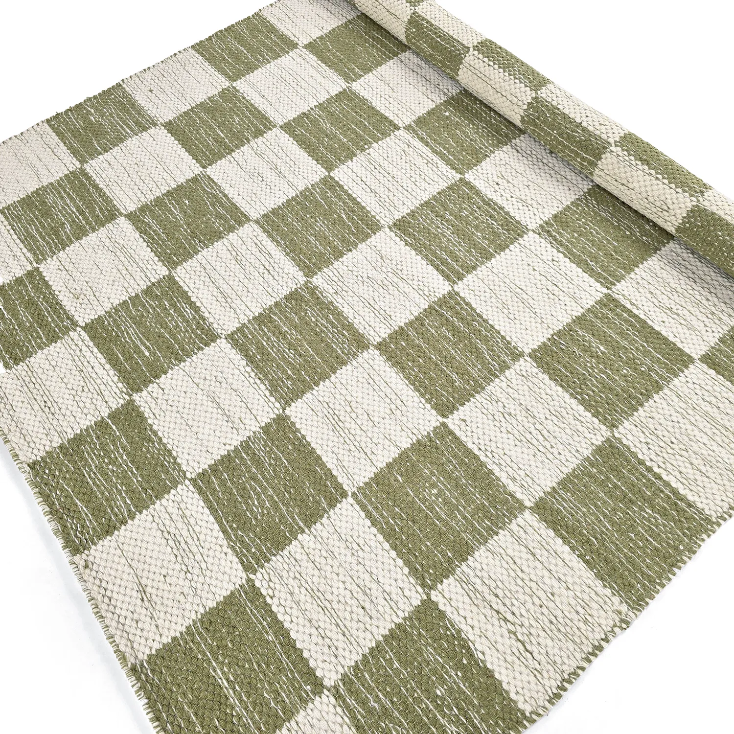 Tappeto In Lana - Dundee (verde/bianco)