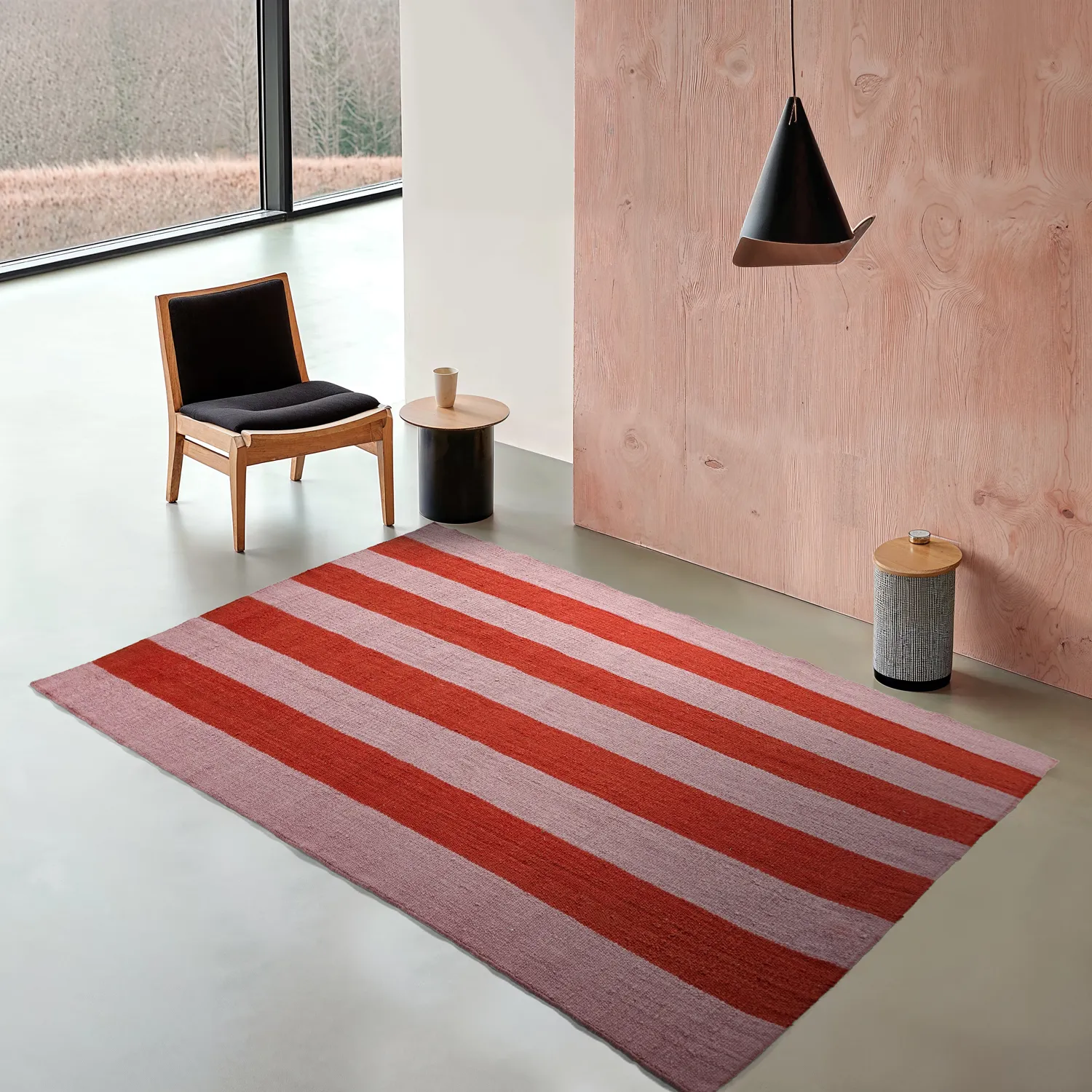 Tappeto In Lana - Garine (rosa/rosso)