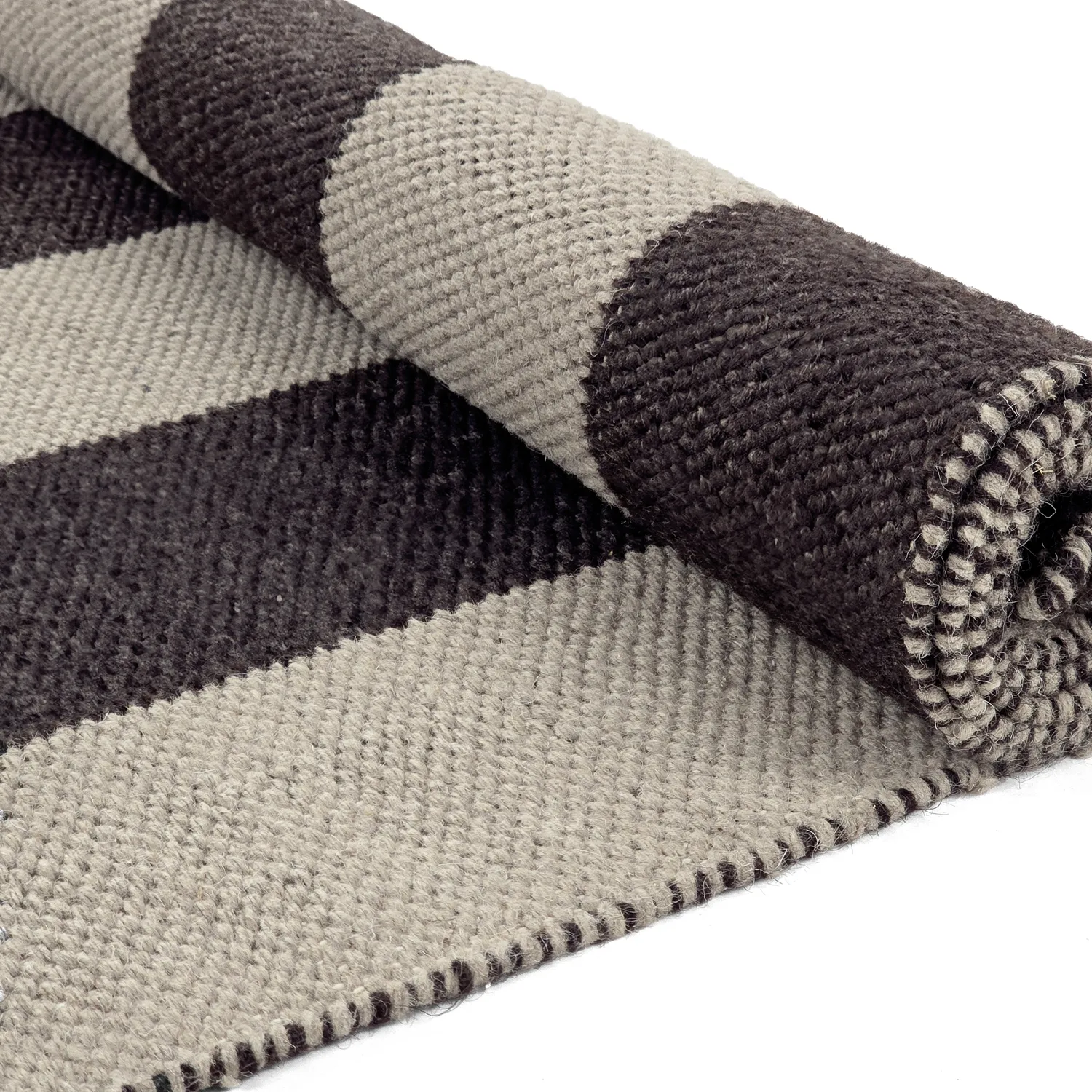 Tappeto In Lana - Garine (nero/beige)