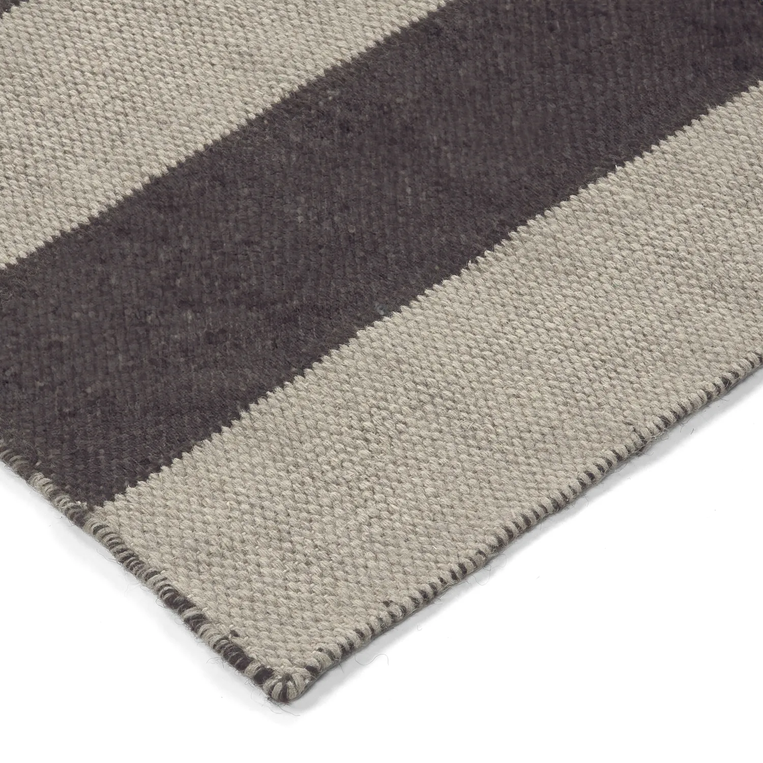 Tappeto In Lana - Garine (nero/beige)