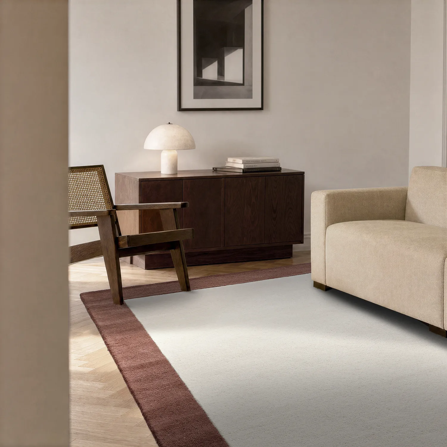 Tappeto In Lana - Gaya Hand Tufted Wool Premium (crema/marrone)