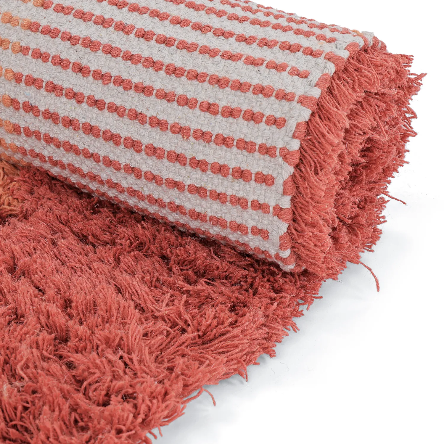 Tappeto In Lana - Khenifra Handknot Wool Premium (arancione/rosso)