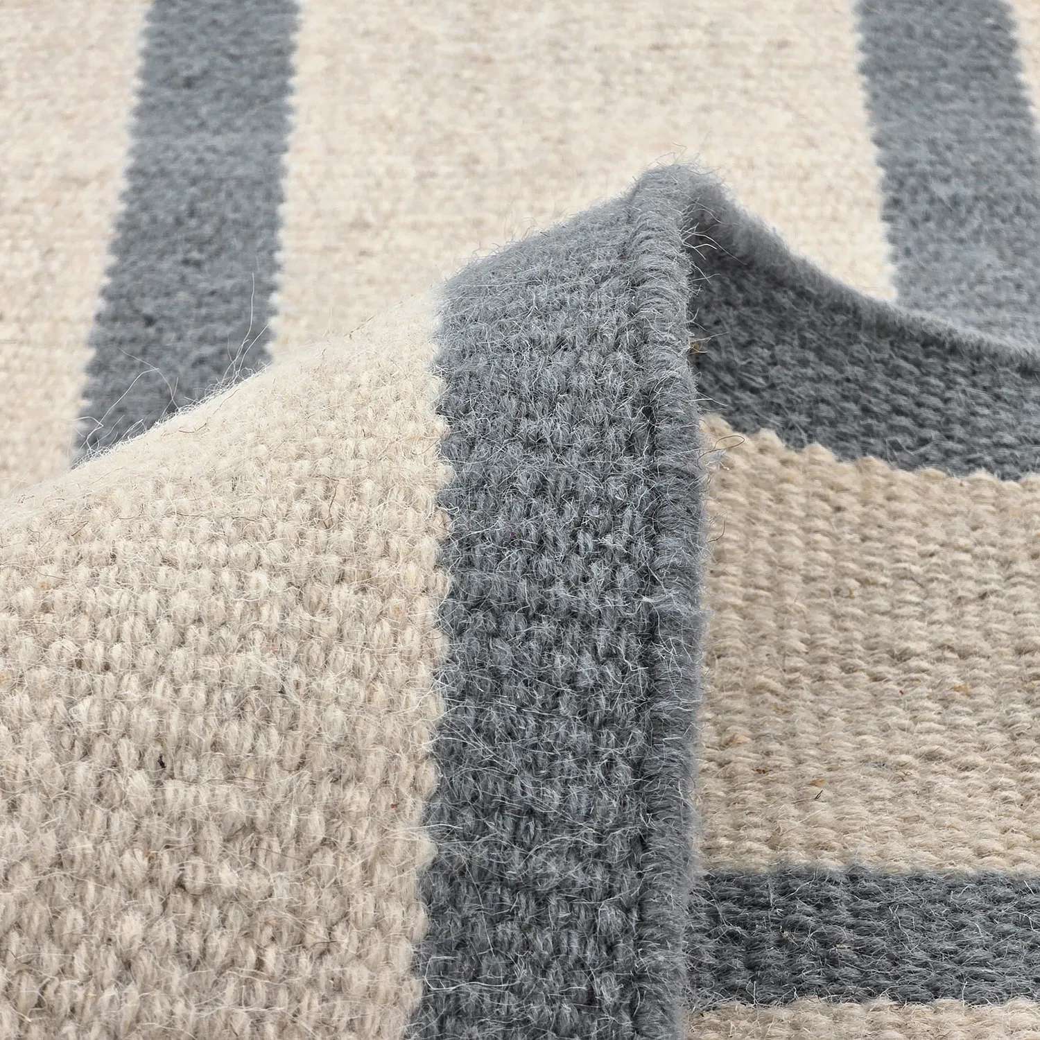 Tappeto In Lana - Luton (denim sbiadito/bianco)