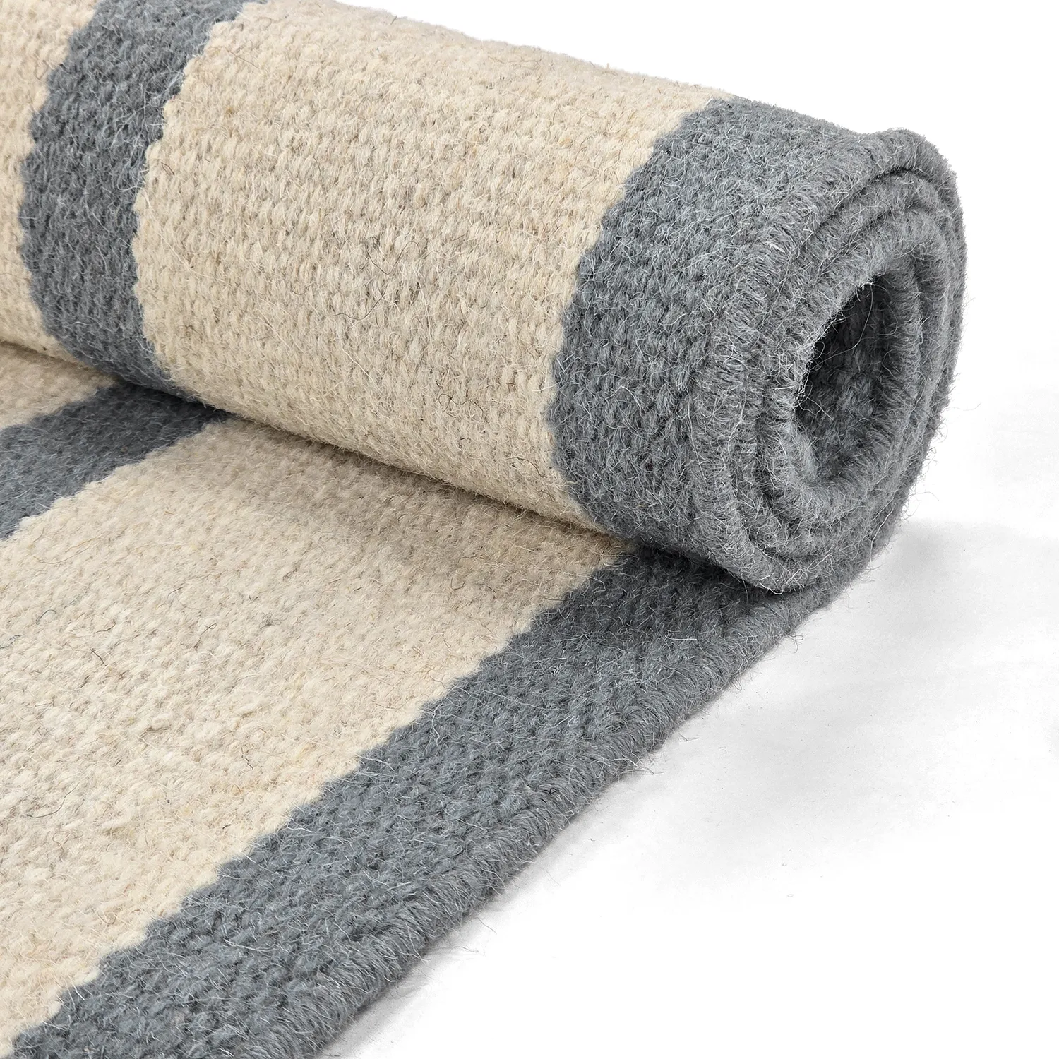 Tappeto In Lana - Luton (denim sbiadito/bianco)