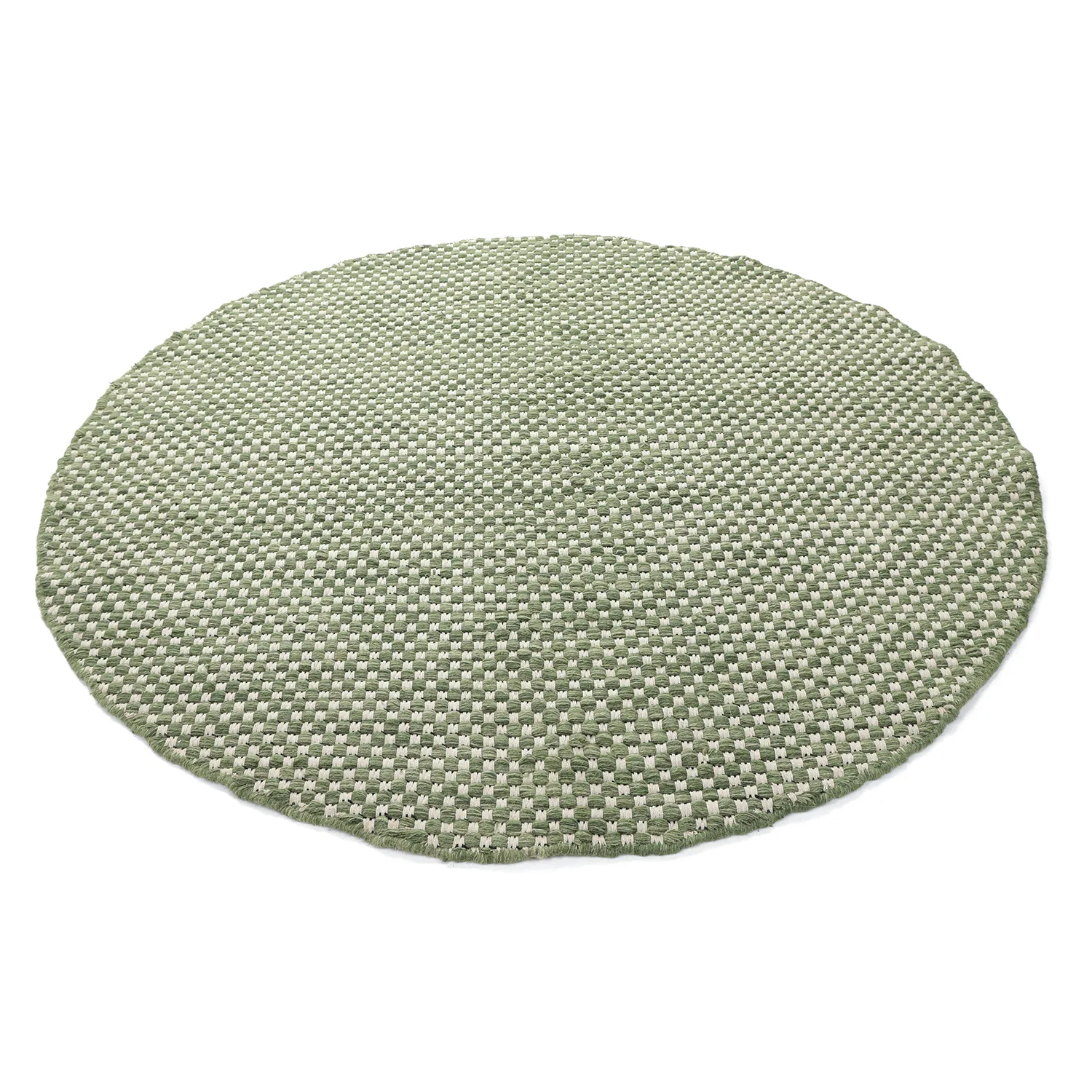 Tappeto rotondo - Ovelia (verde/bianco)