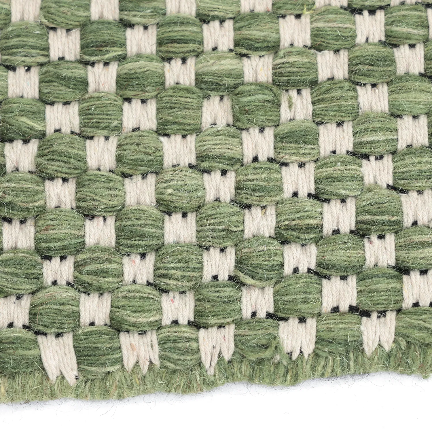 Tappeto rotondo - Ovelia (verde/bianco)