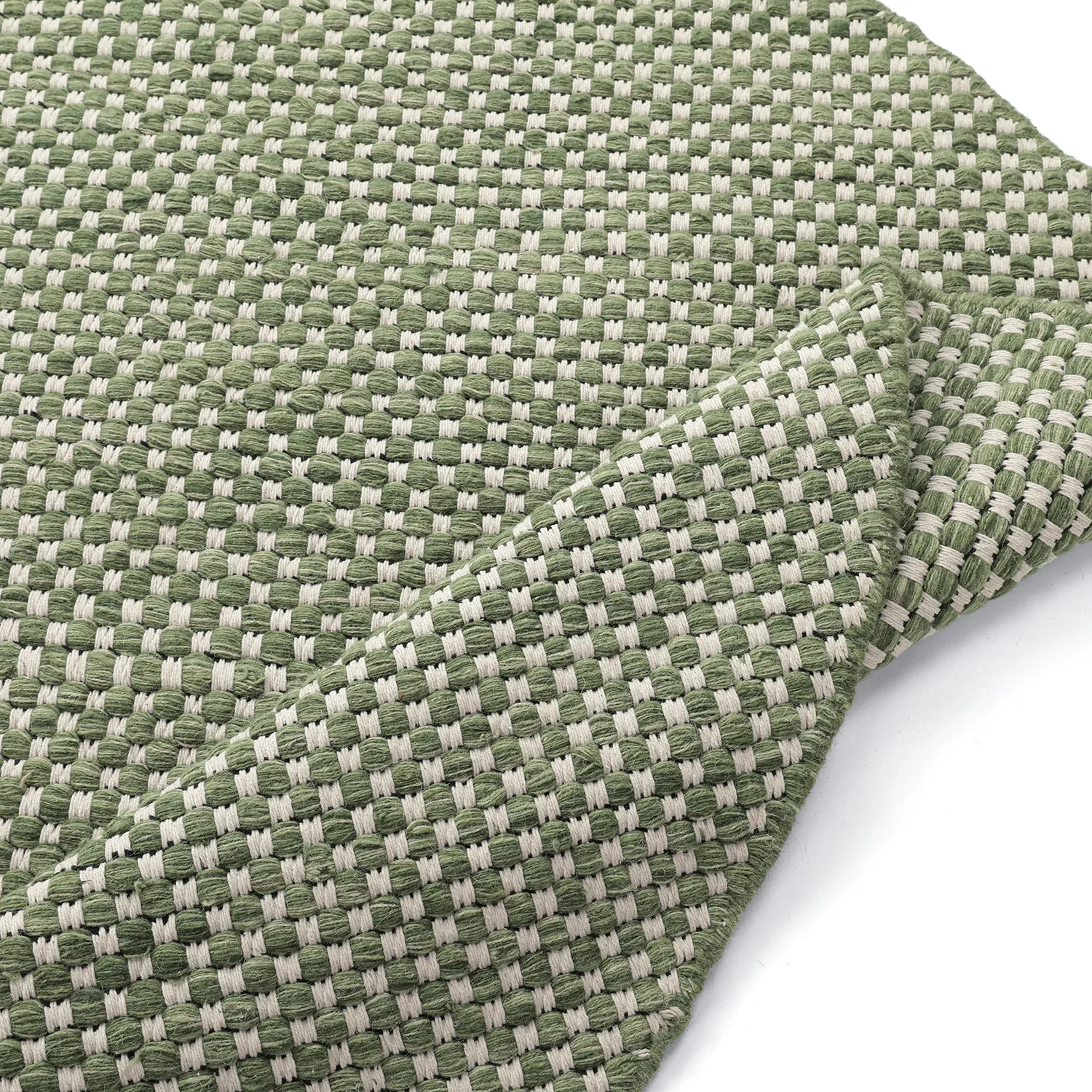 Tappeto rotondo - Ovelia (verde/bianco)