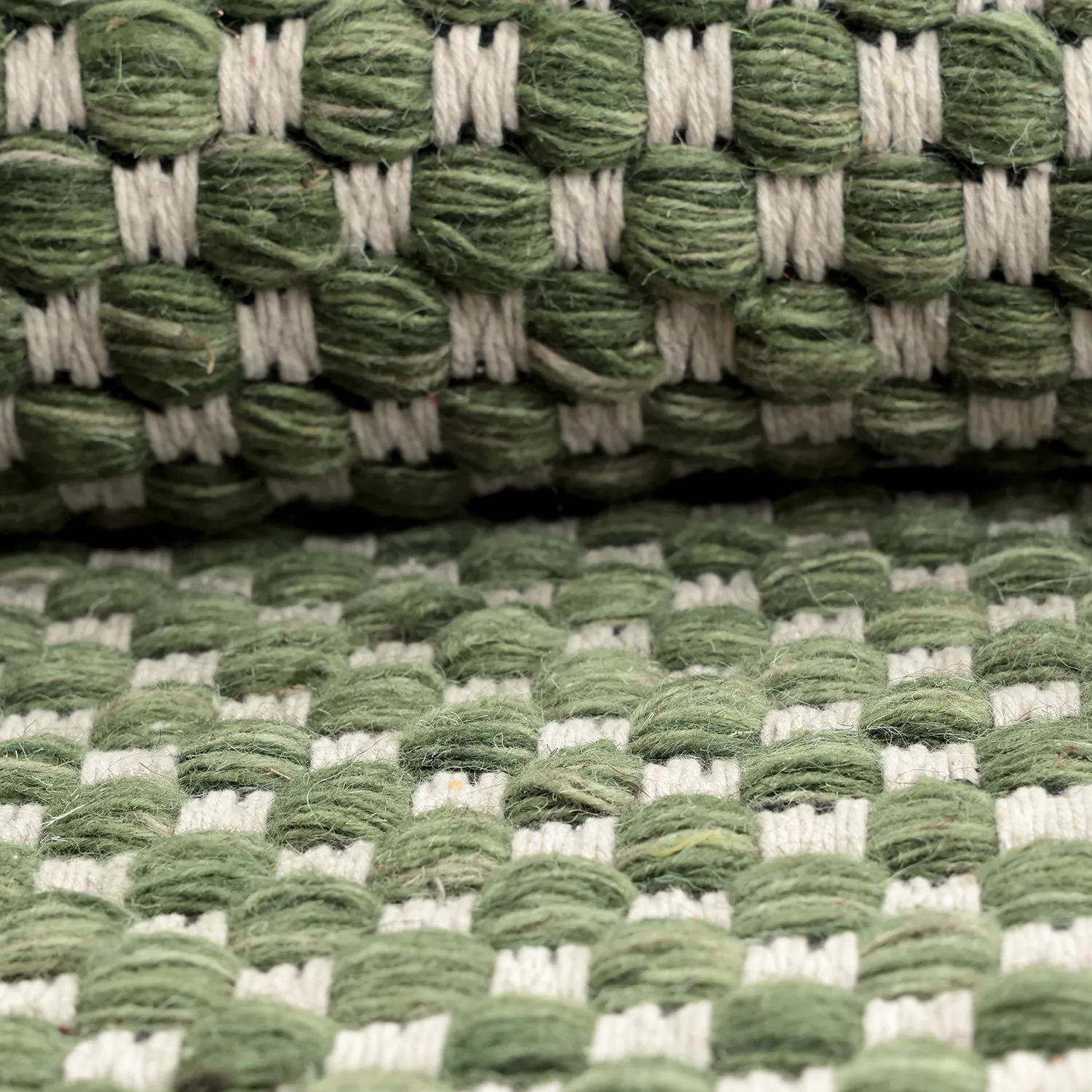 Tappeto rotondo - Ovelia (verde/bianco)