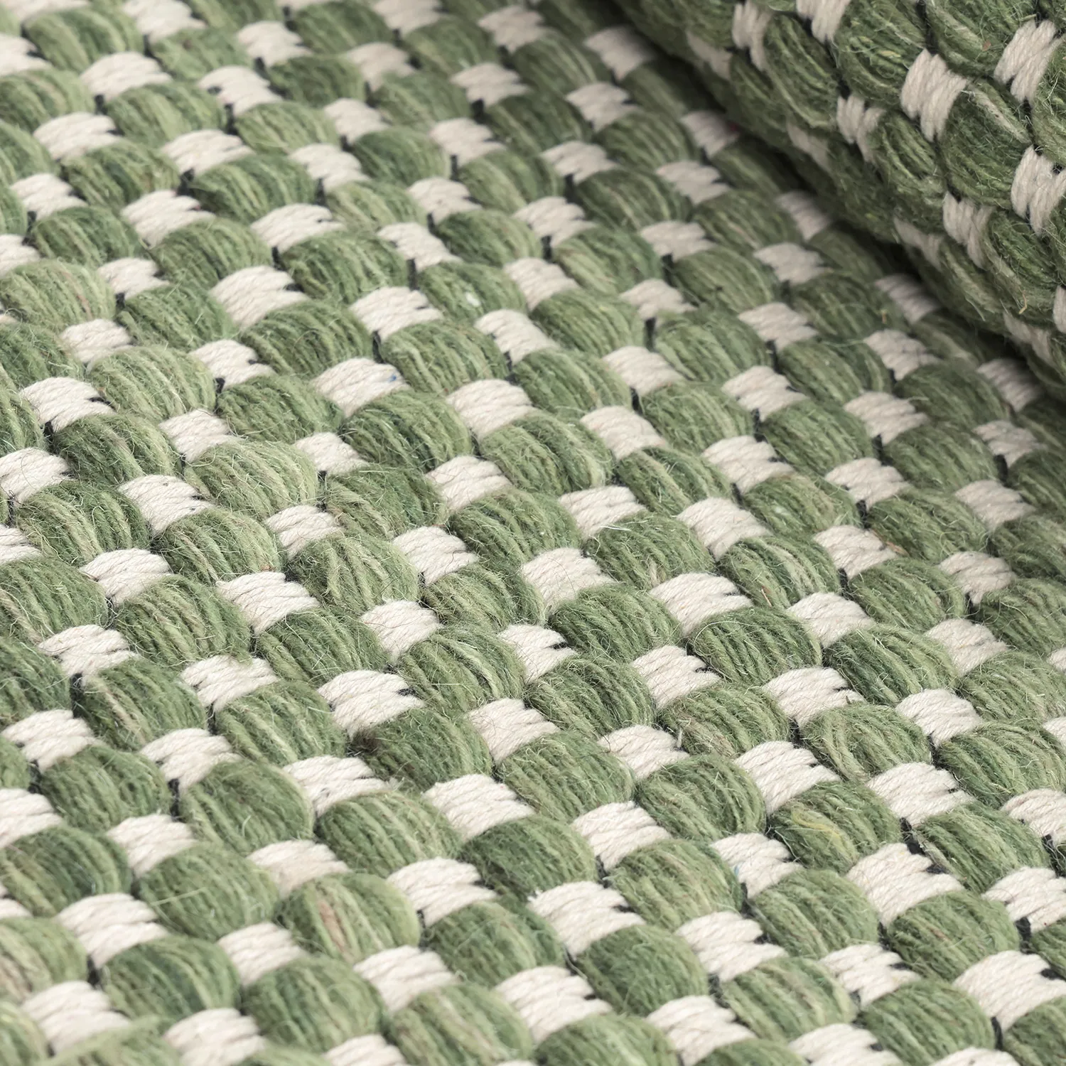 Tappeto rotondo - Ovelia (verde/bianco)